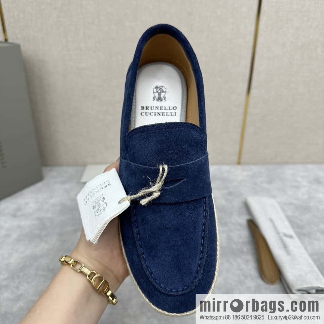 ππBC's new products are on the shelves Brunello Cucinell * straw casual loafers
