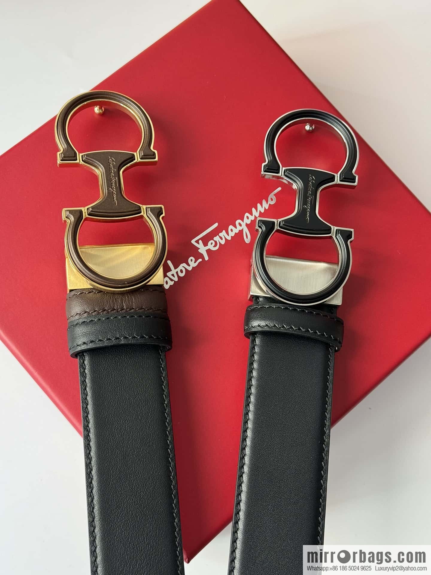 Ferragamo, imported double-sided cowhide belt 3.5cm