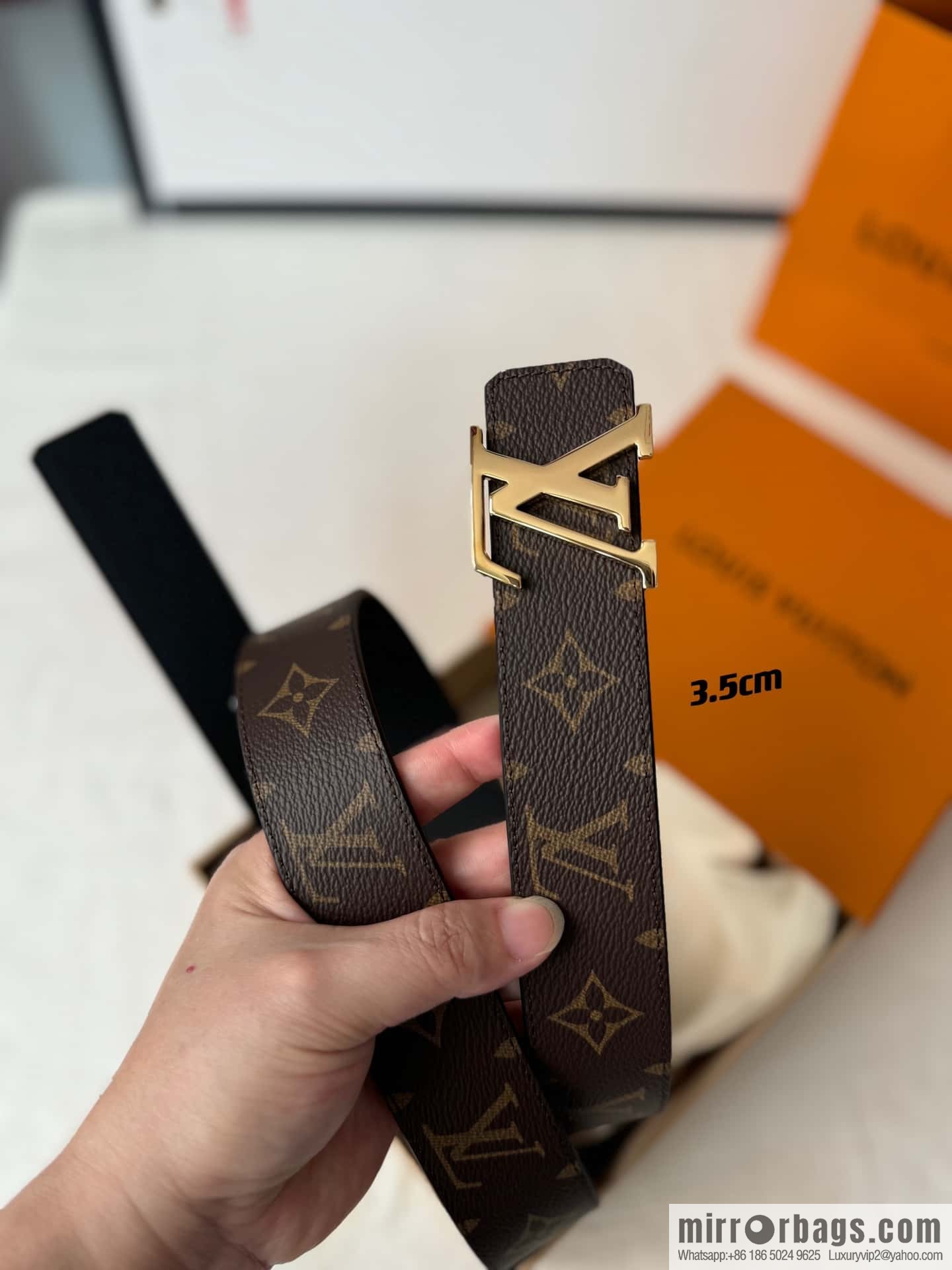Lv micro-standard double-sided belt 3.5cm