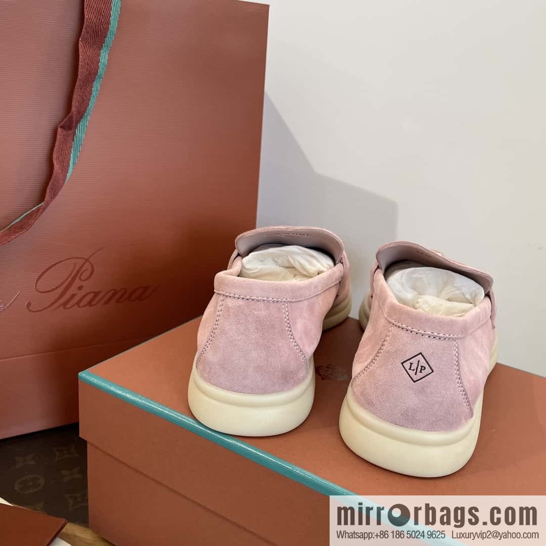 𝐋𝐨𝐫𝐨 𝐏𝐢𝐚𝐧𝐚||𝟐𝟎𝟐𝟒 𝐬𝐮𝐦𝐦𝐞𝐫 𝐰𝐚𝐥𝐤 Holiday Series Light Peony Powder Loafers