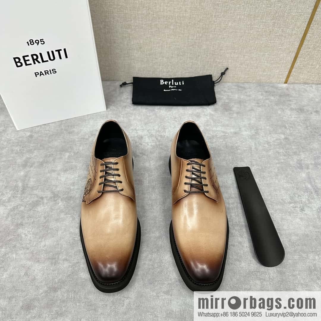 π π BERLUT New Alessio leather oxfords, men's platform shoes