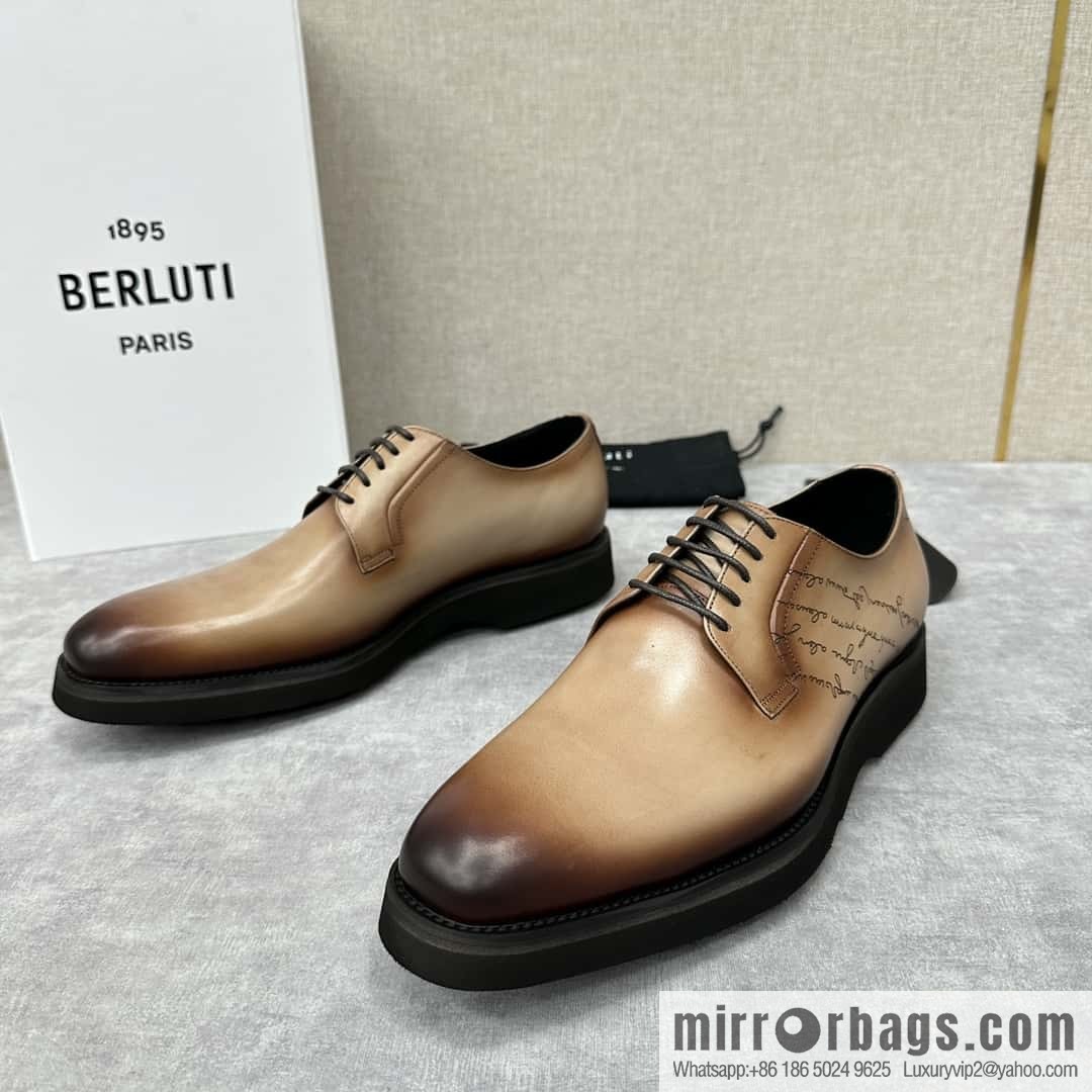 π π BERLUT New Alessio leather oxfords, men's platform shoes