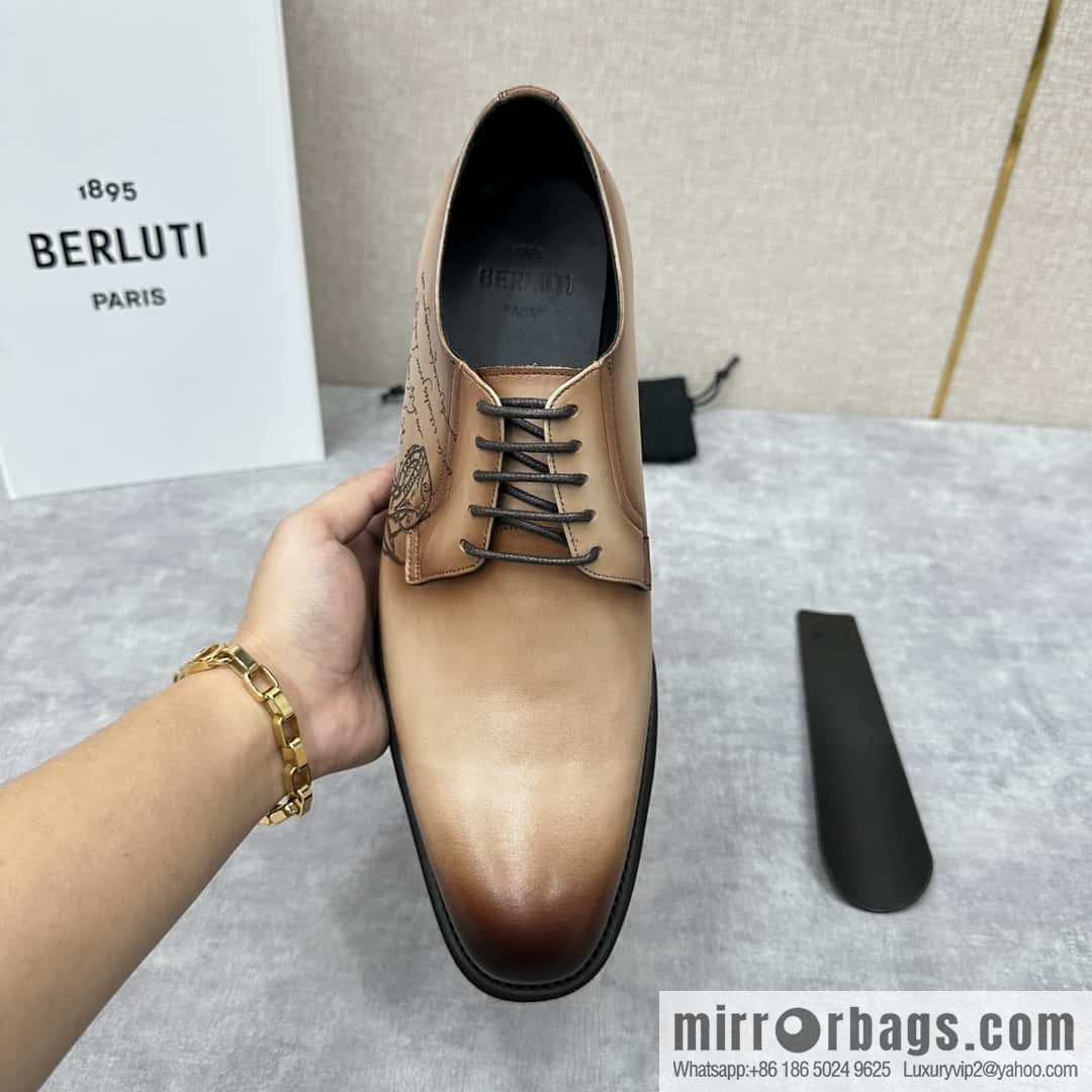 π π BERLUT New Alessio leather oxfords, men's platform shoes