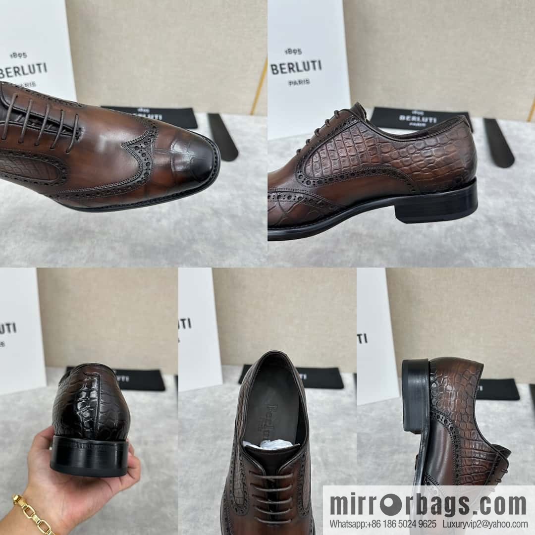 ๐๐Berlut Bruti, new men's hand-polished formal leather shoes