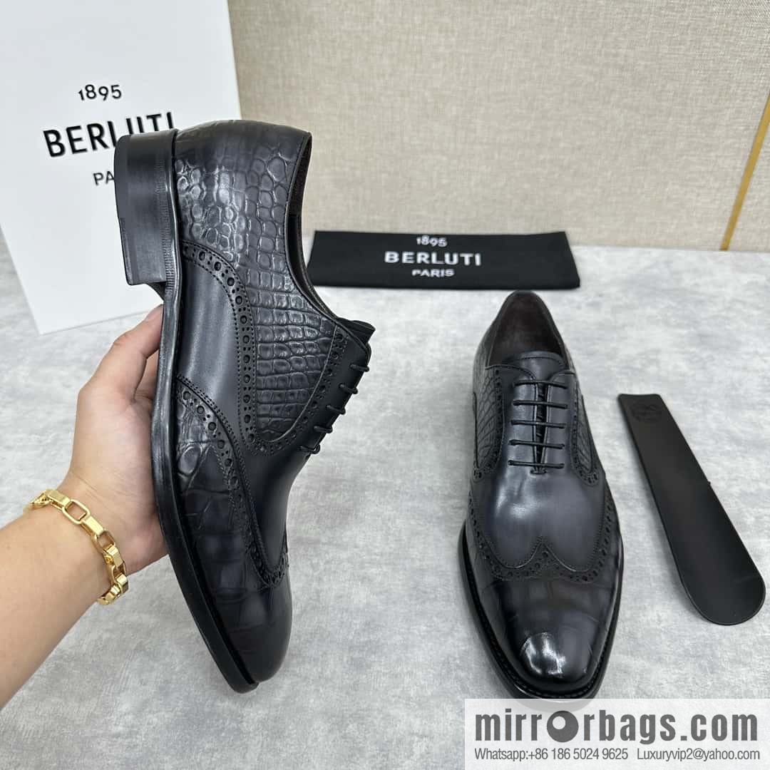 ๐๐Berlut Bruti, new men's hand-polished formal leather shoes