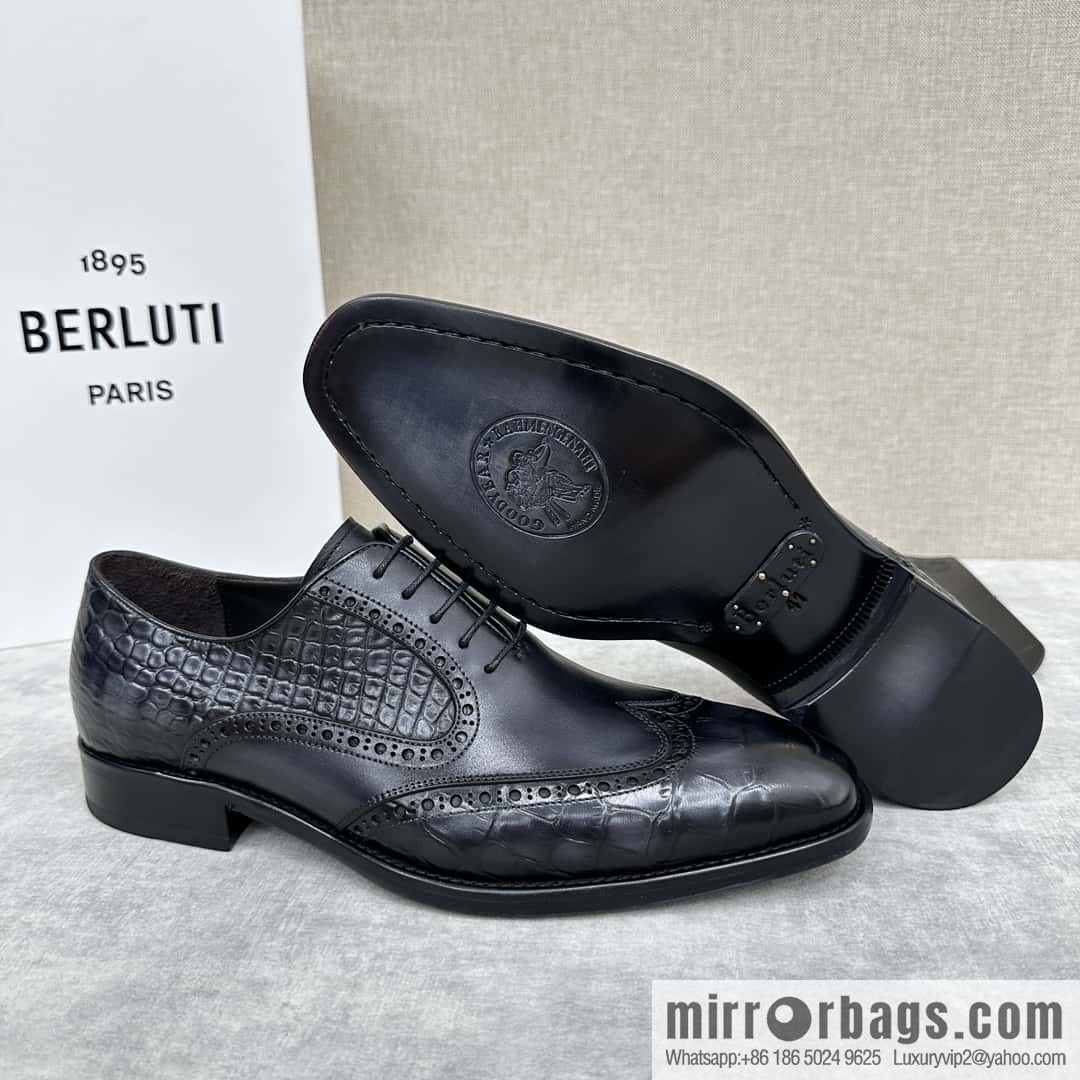 ๐๐Berlut Bruti, new men's hand-polished formal leather shoes