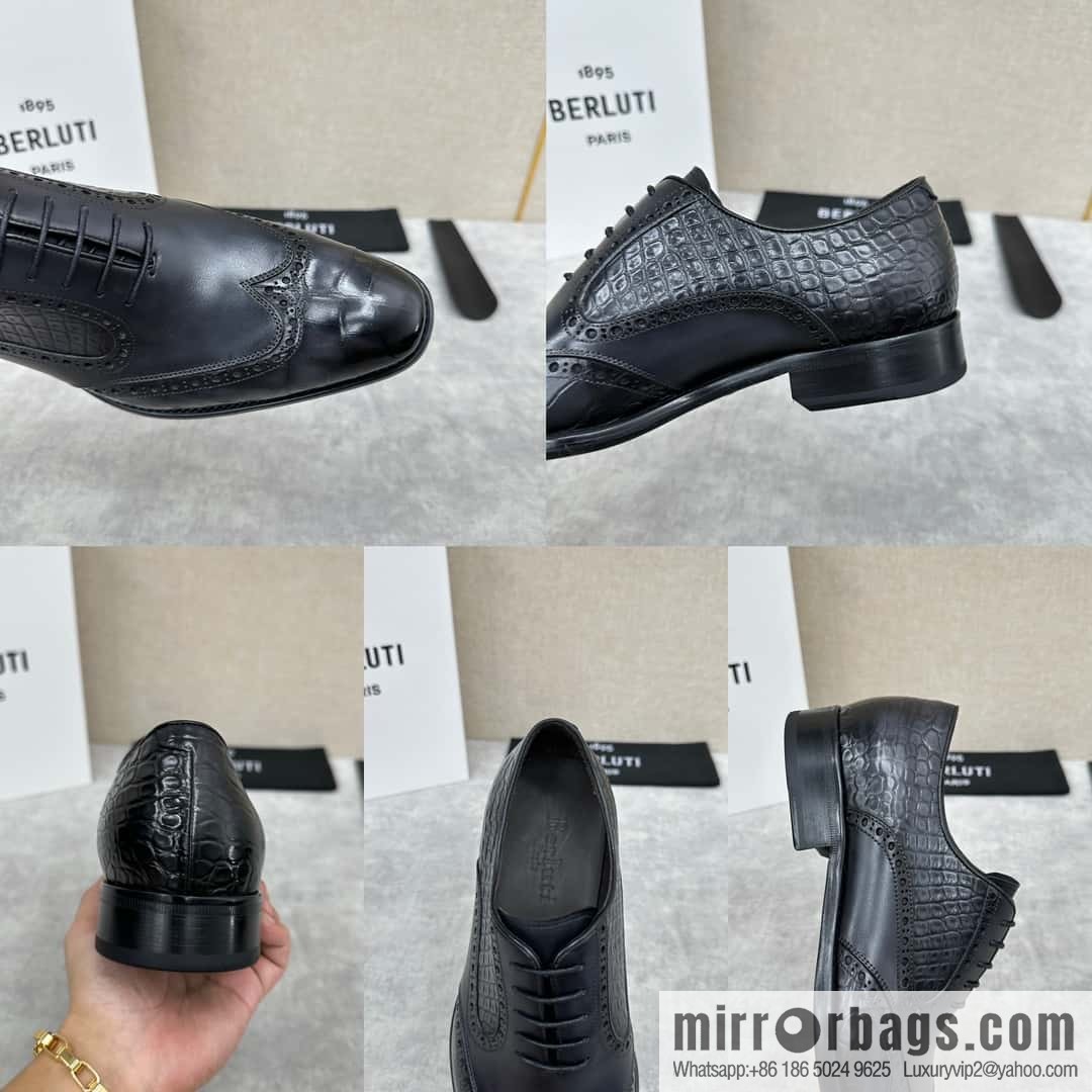 ๐๐Berlut Bruti, new men's hand-polished formal leather shoes