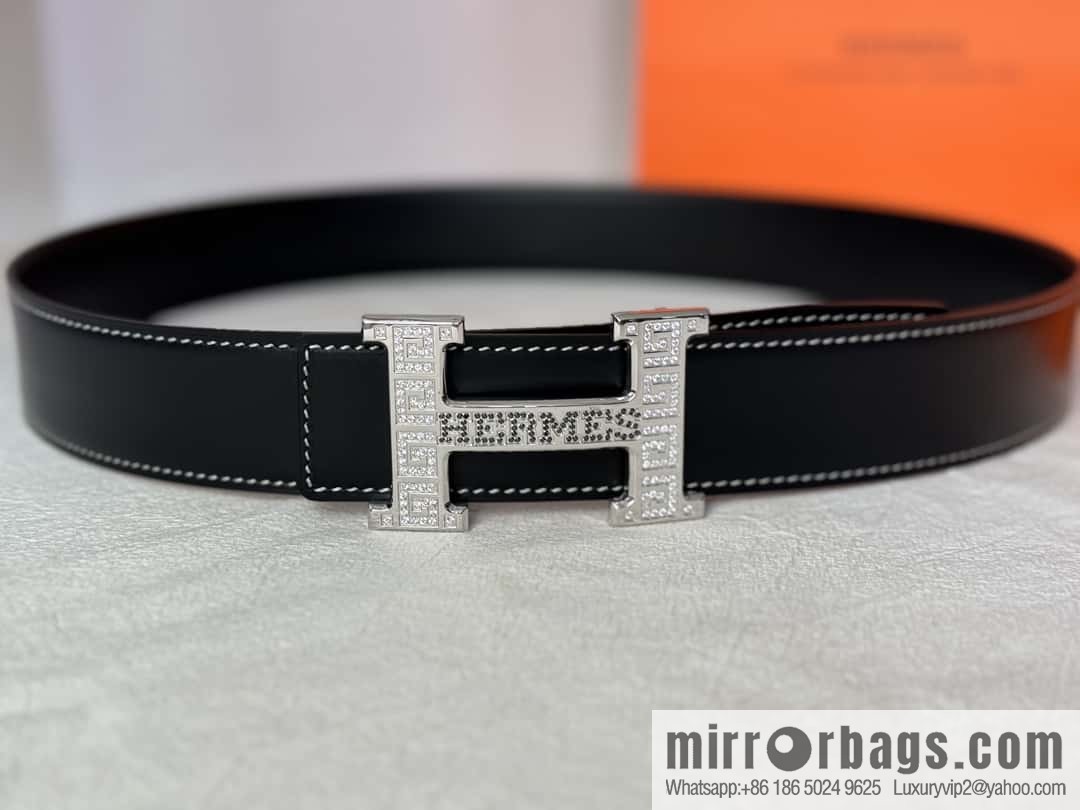 HERMES imported cowhide belt 3.8CM
