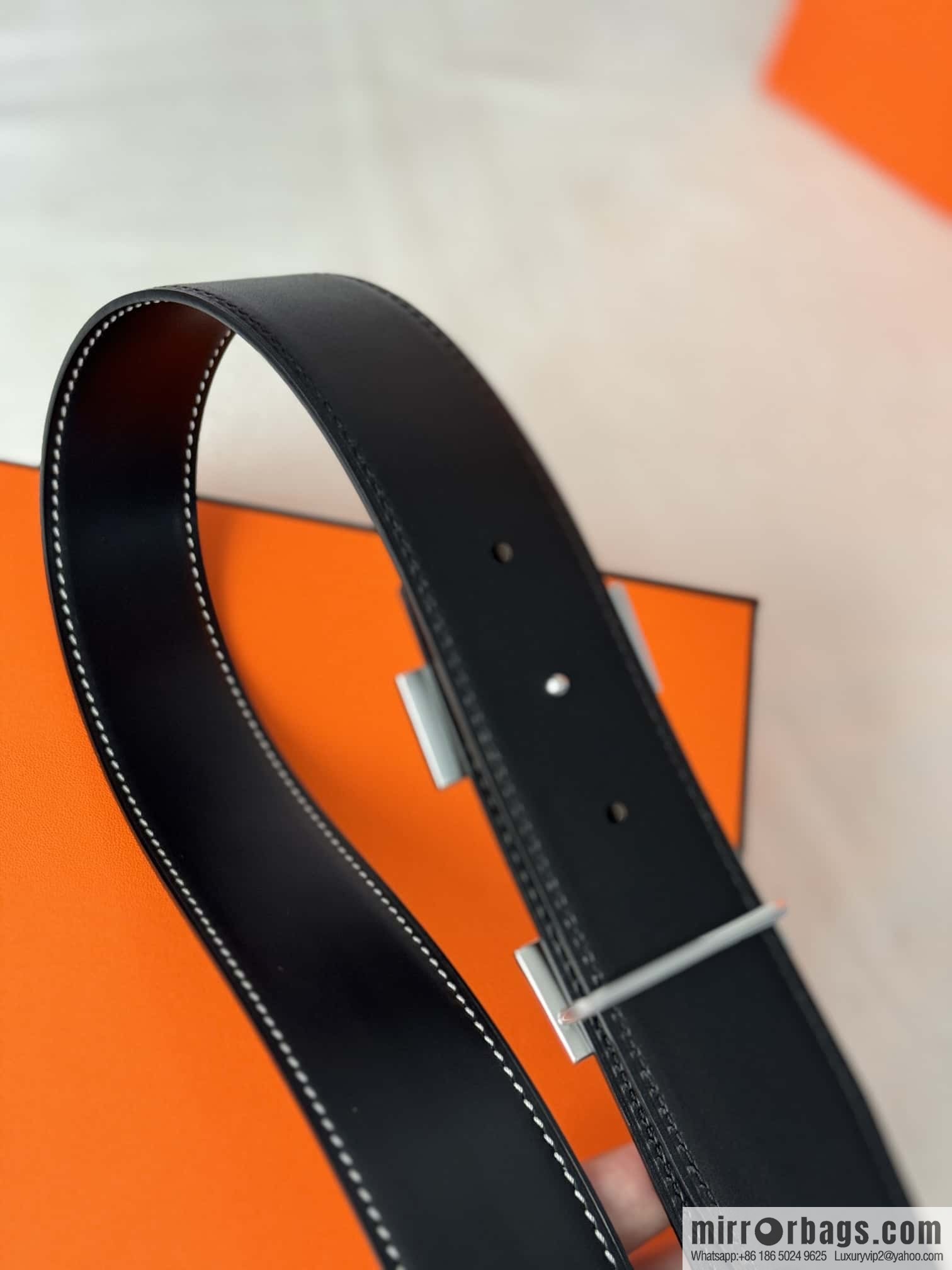 HERMES imported cowhide belt 3.8CM
