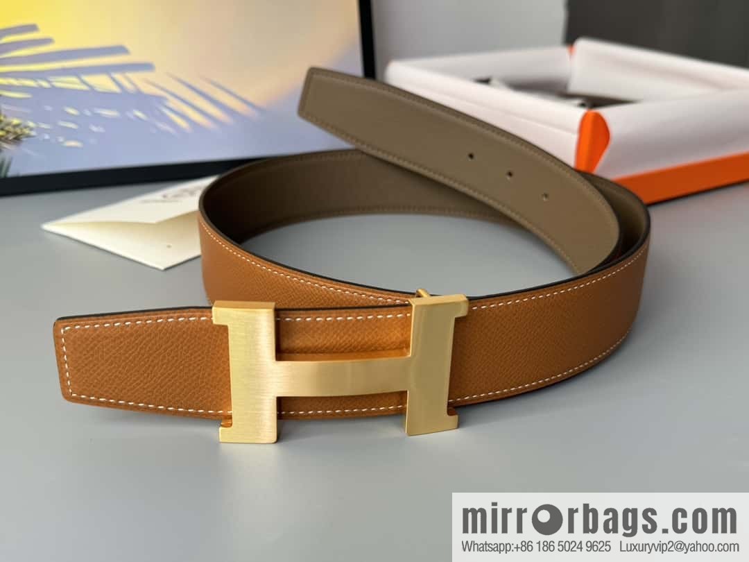 HERMES Double-sided imported palm texture 38mm belt
