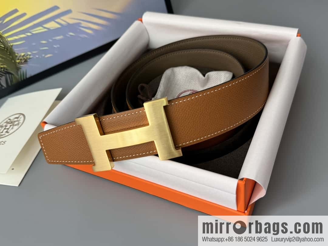 HERMES Double-sided imported palm texture 38mm belt