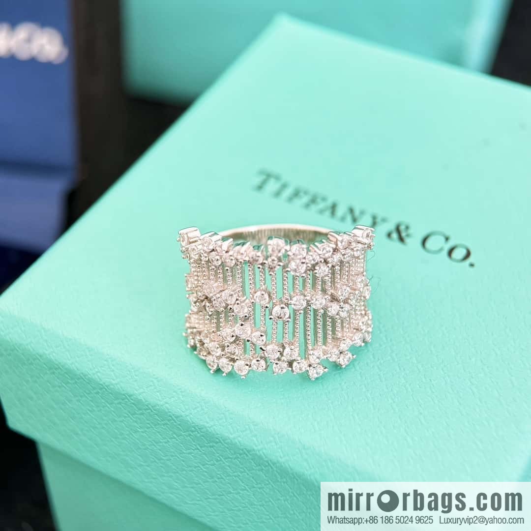 New ☑️ TIFFANY & Co. Full Diamond String Ring