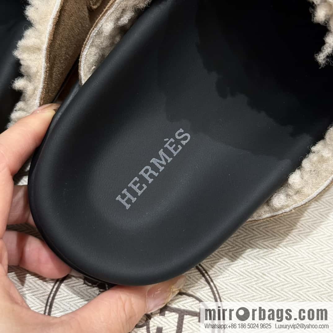 HERMES 190 Go Müller, frosted brown/Brun fume suede calf leather/Suede calf leather