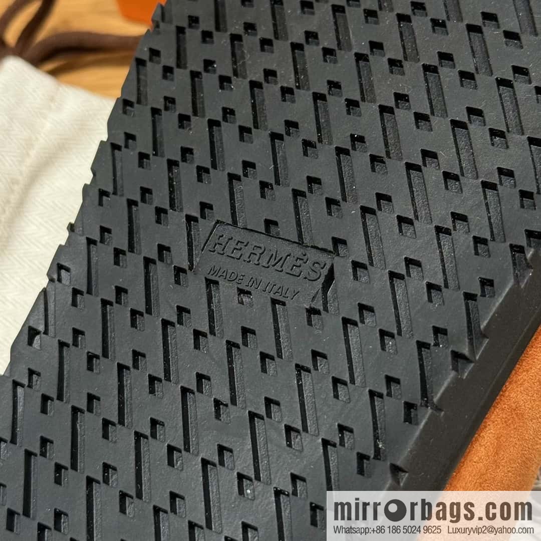 HERMES 190 Go Muller shoes, natural/Natutel suede calf leather/Suede calf leather