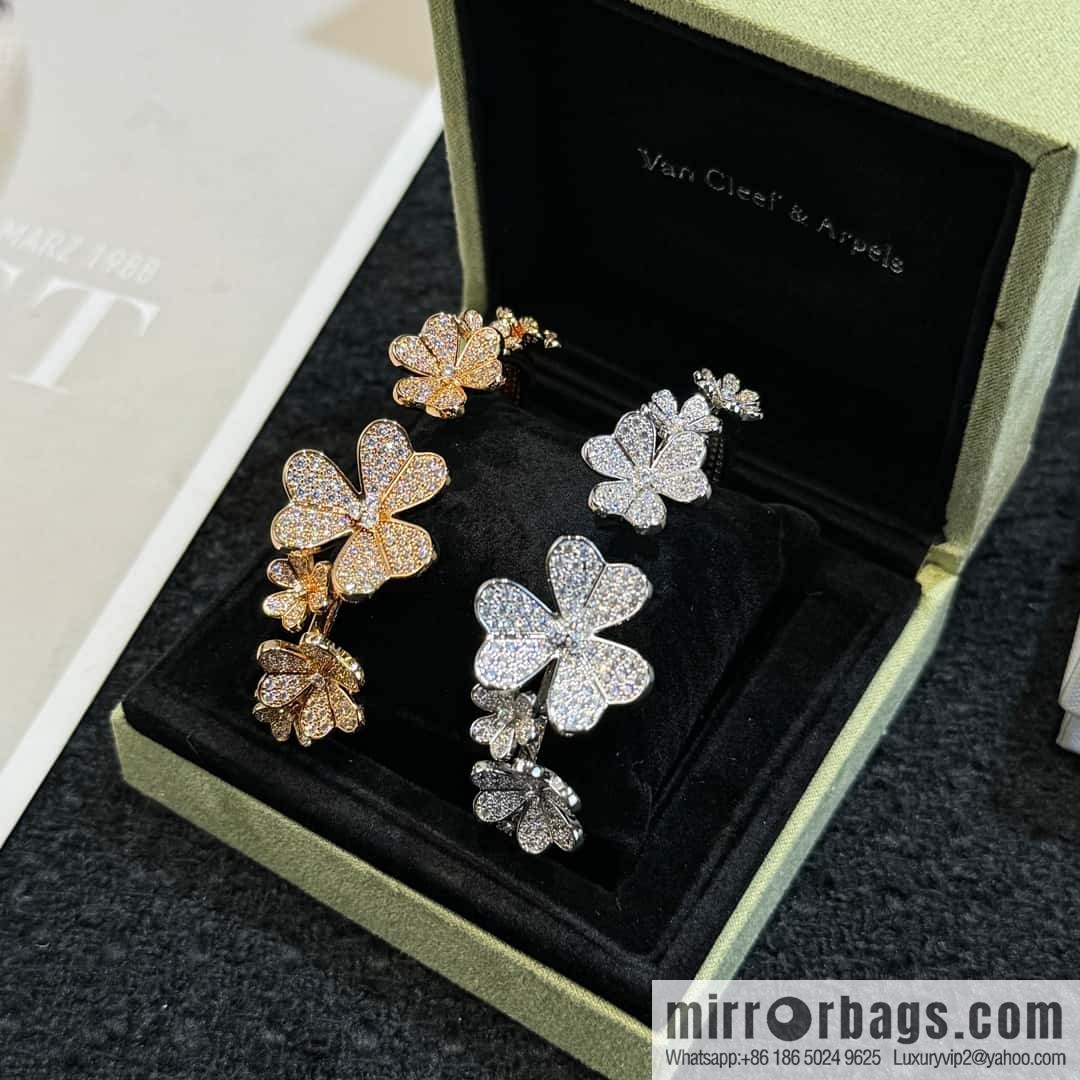 ❗️New ❗️ ☀️ Van Cleef & Arpels Frivole 7 Flower Clover Bracelet ☀