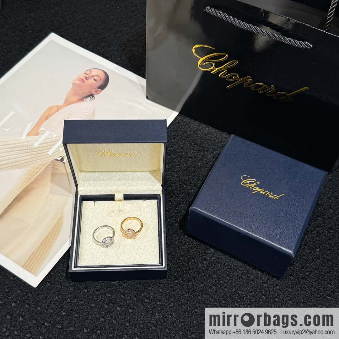 ❗️New ❗️ Chopard HAPPY DIAMONDS full diamond round three diamond ring