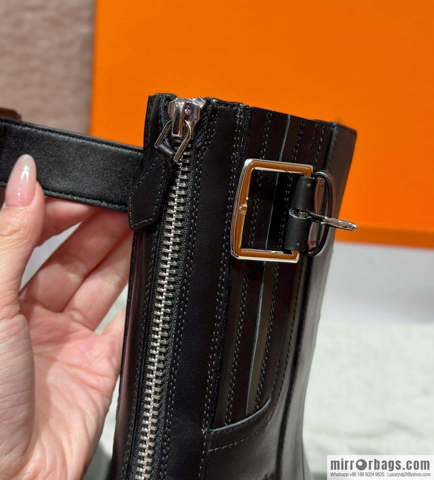 HERMES 217 Jaimy and ankle boots, black/Noir calfskin/calfskin