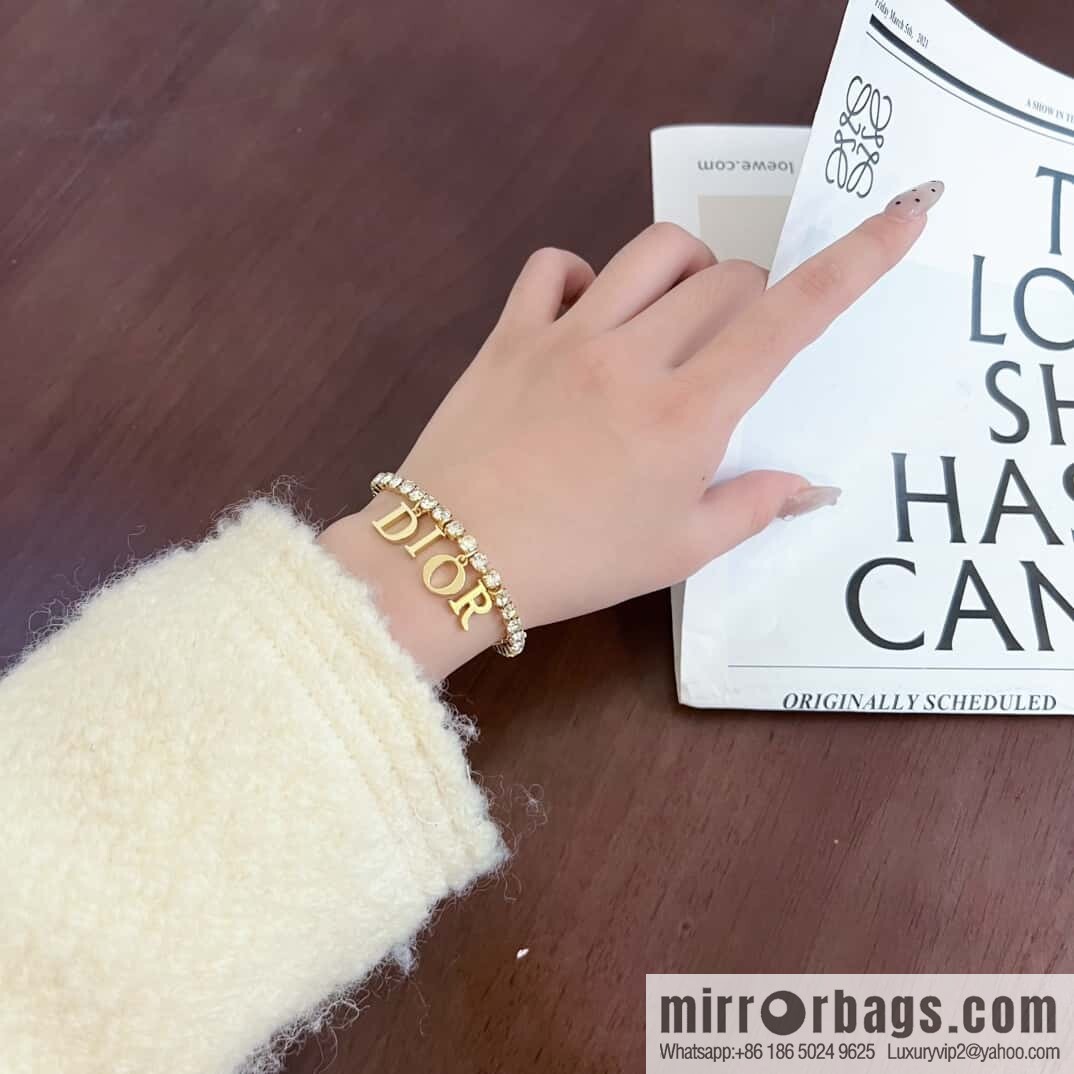 New ☑️ Dior tassel letter full diamond bracelet