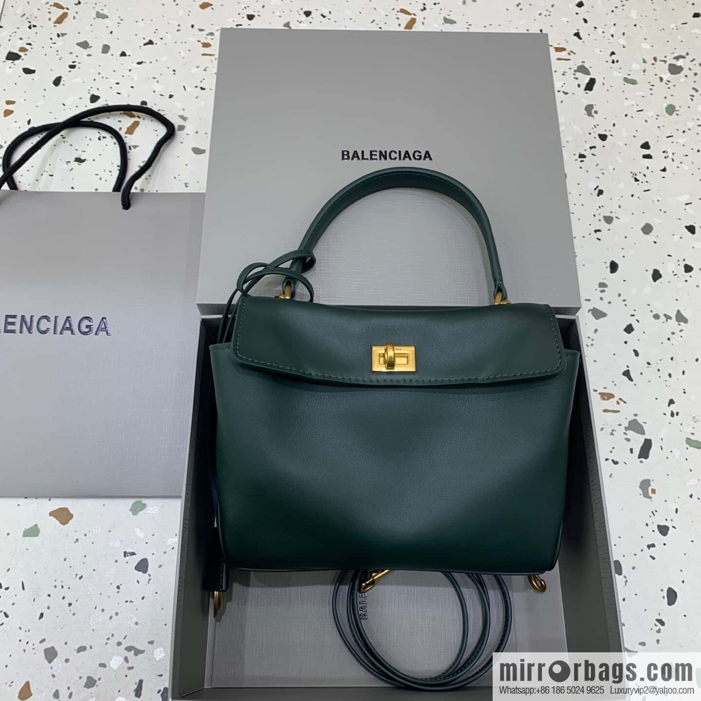 Balenciag rodeo mini [malachite green] Model: 78972 handbag