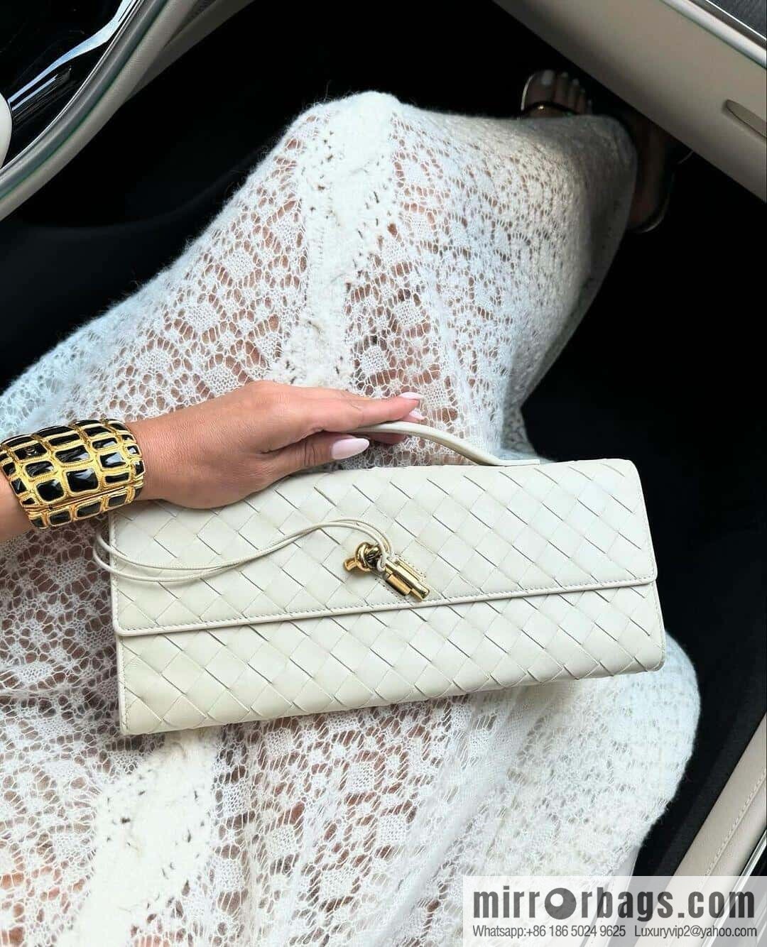 BV Andiamond Clutch 741511 White