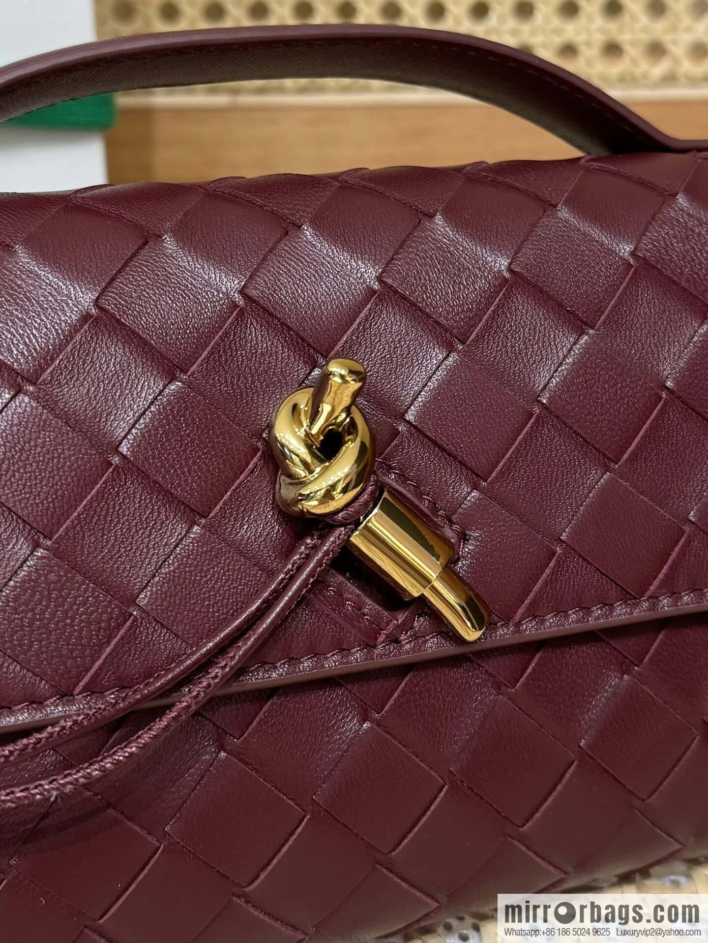 BV Andiamond Clutch 741511 Barolo Burgundy