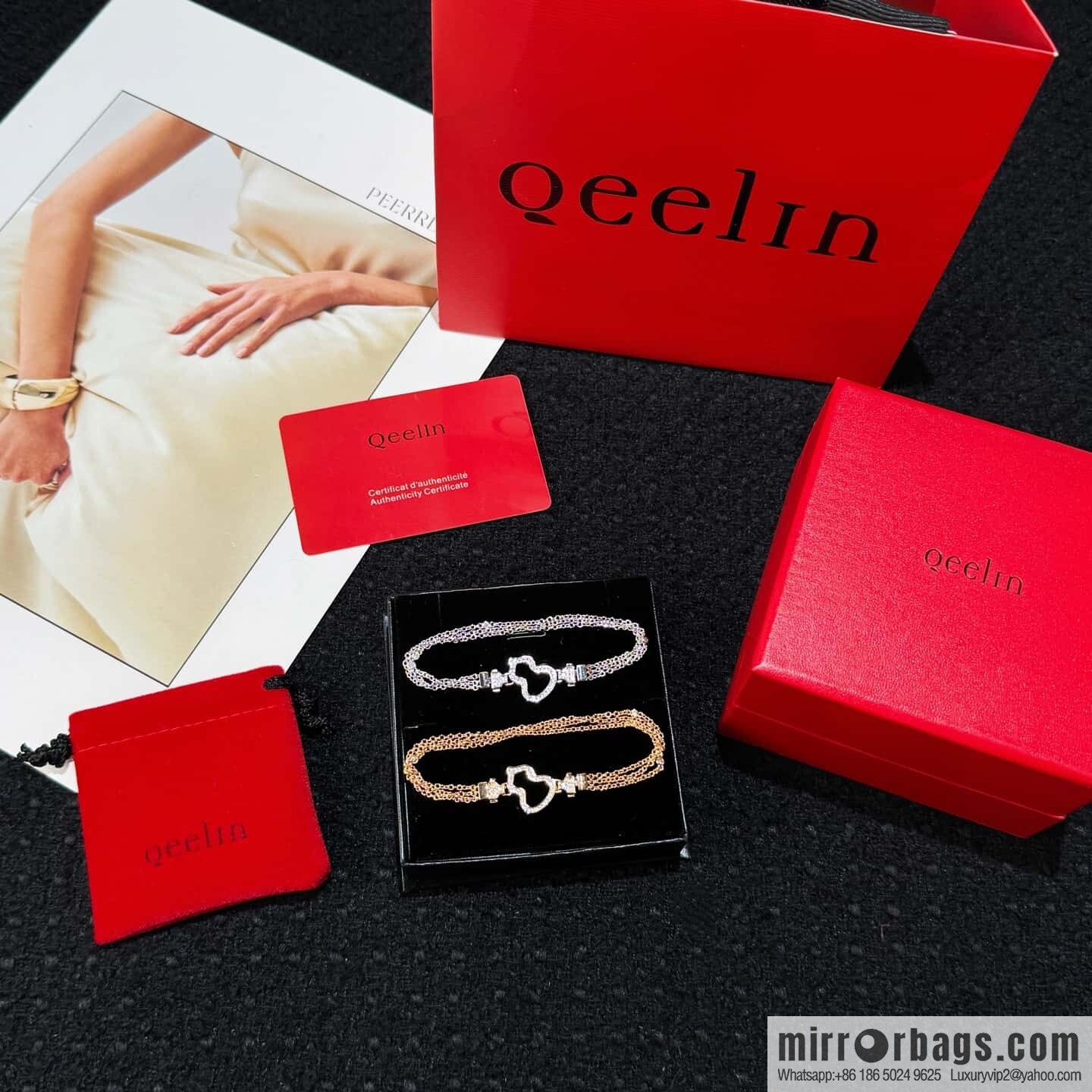 ❗️New ❗️ ☀️ Qeelin Petite Wulu Hollow Gourd Three-layer Bracelet ☀️