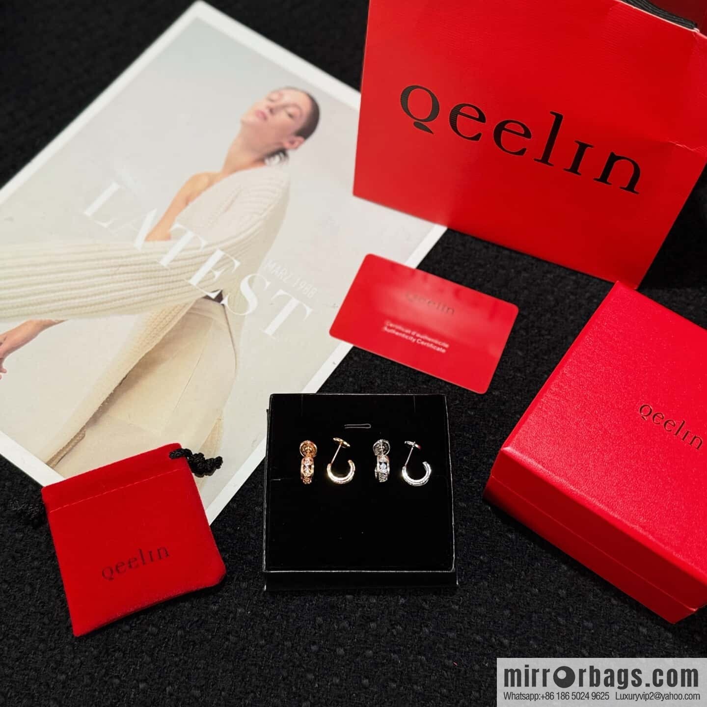 ❗️New ❗️ ☀️ Qeelin Petite Wulu full diamond gourd stud earrings ☀️