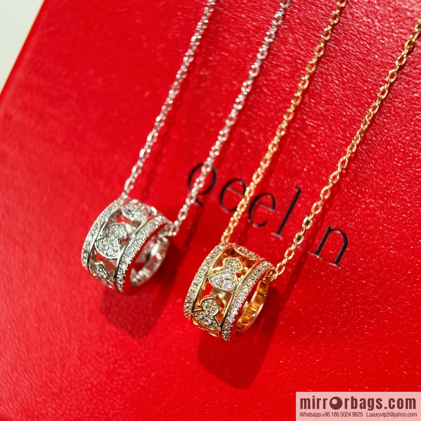 ❗️New ❗️ ☀️ Qeelin Petite Wulu Circle Full Diamond Gourd Necklace ☀️