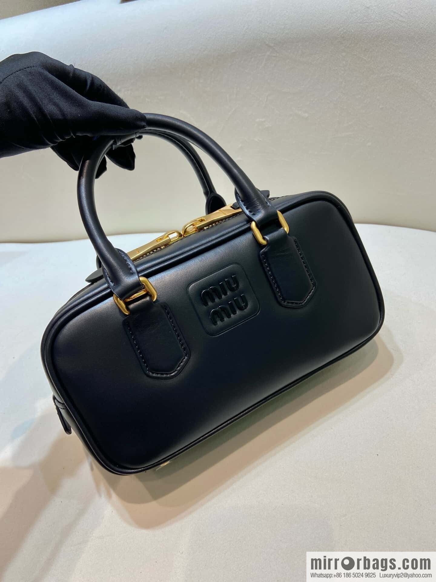 MIUMIU new bowling bag Softy Padded 🎳 black