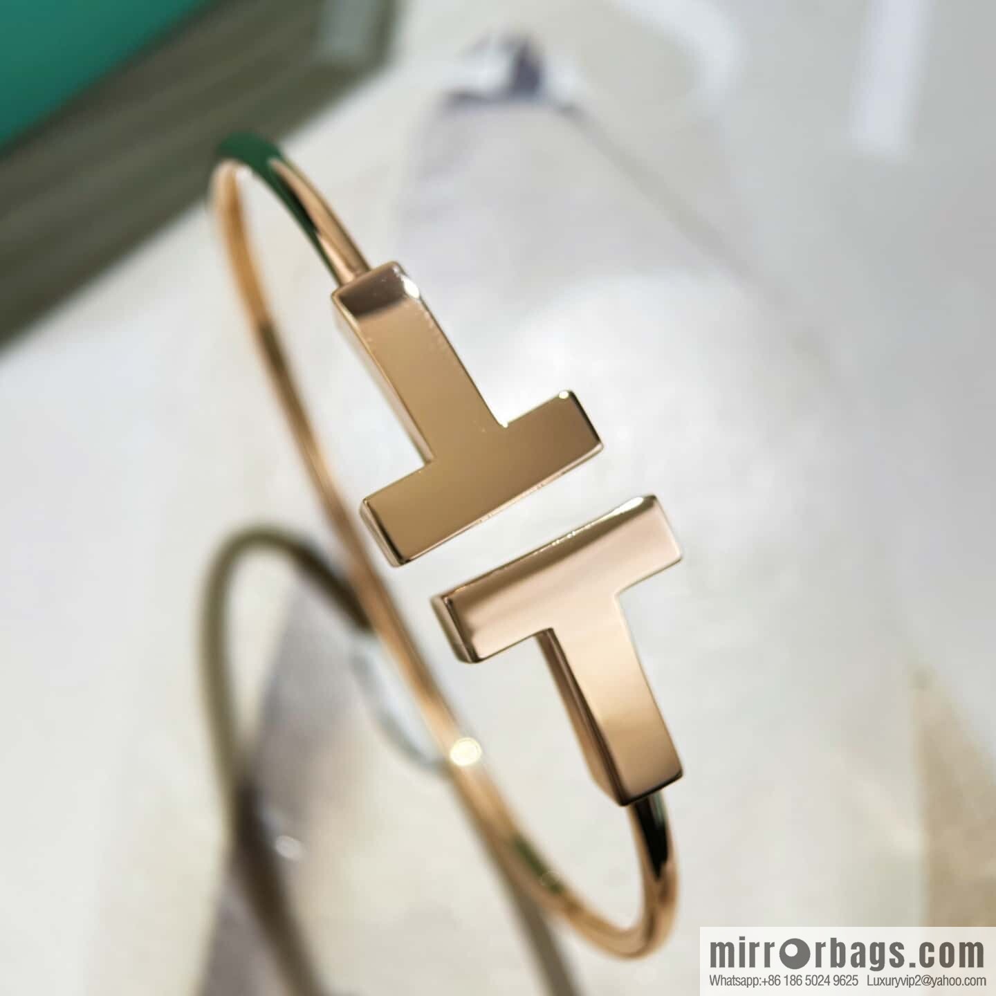 ❗️CNC version ❗️ ☀️ Tiffany & co, classic wide T series, glossy gold silver rose gold double T bracelet