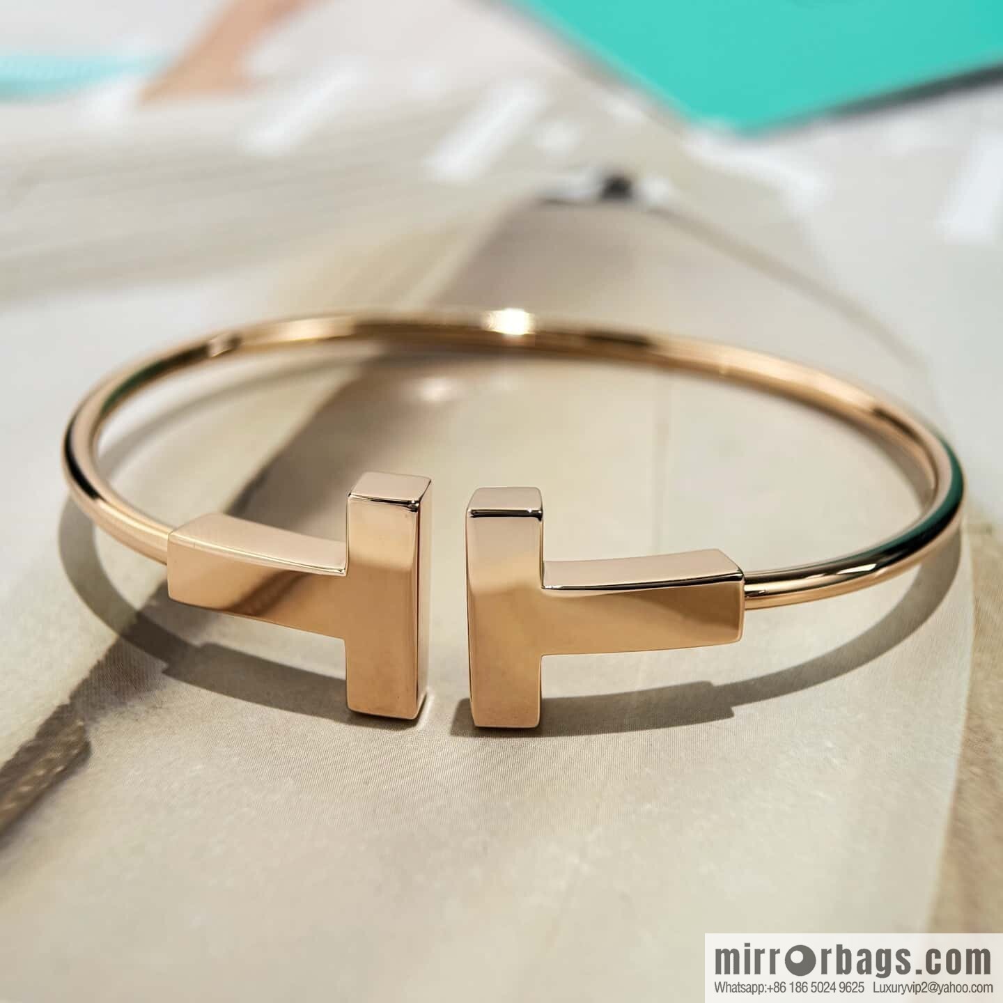 ❗️CNC version ❗️ ☀️ Tiffany & co, classic wide T series, glossy gold silver rose gold double T bracelet