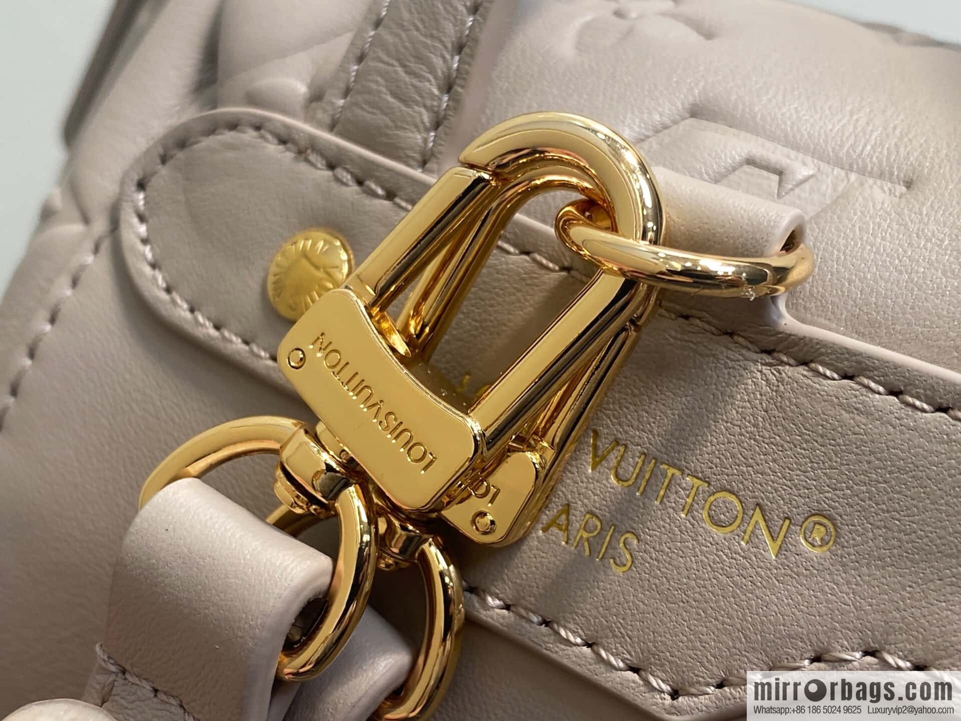 [Boutique‑grade] M13358 gray, full leather embossed backpack COUSSIN BACKPACK small handbag