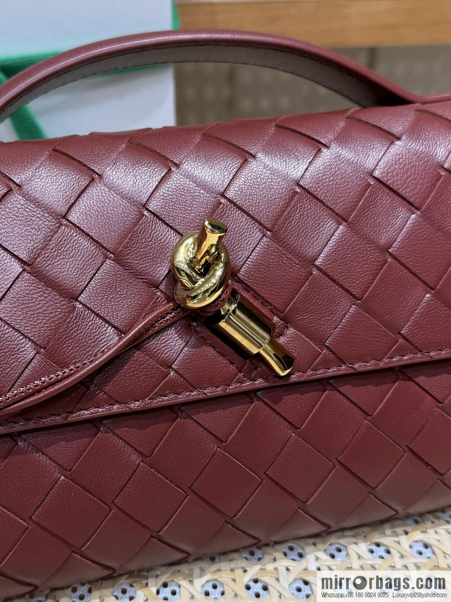 BV Andiamond clutch bag 741511 Shabili red