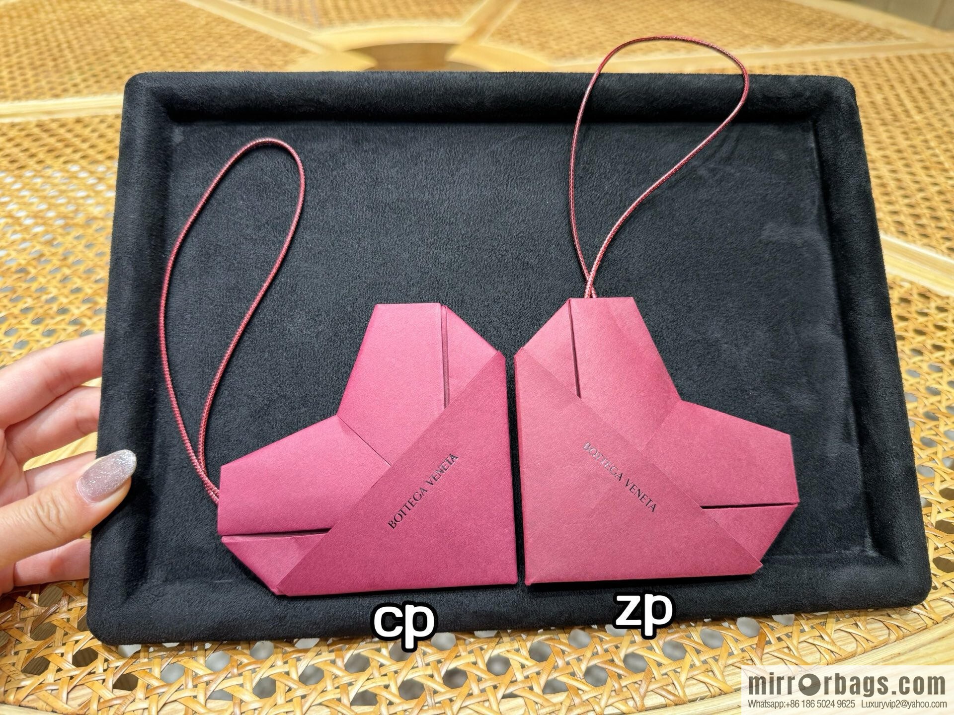 BV Andiamond clutch bag 741511 Shabili red