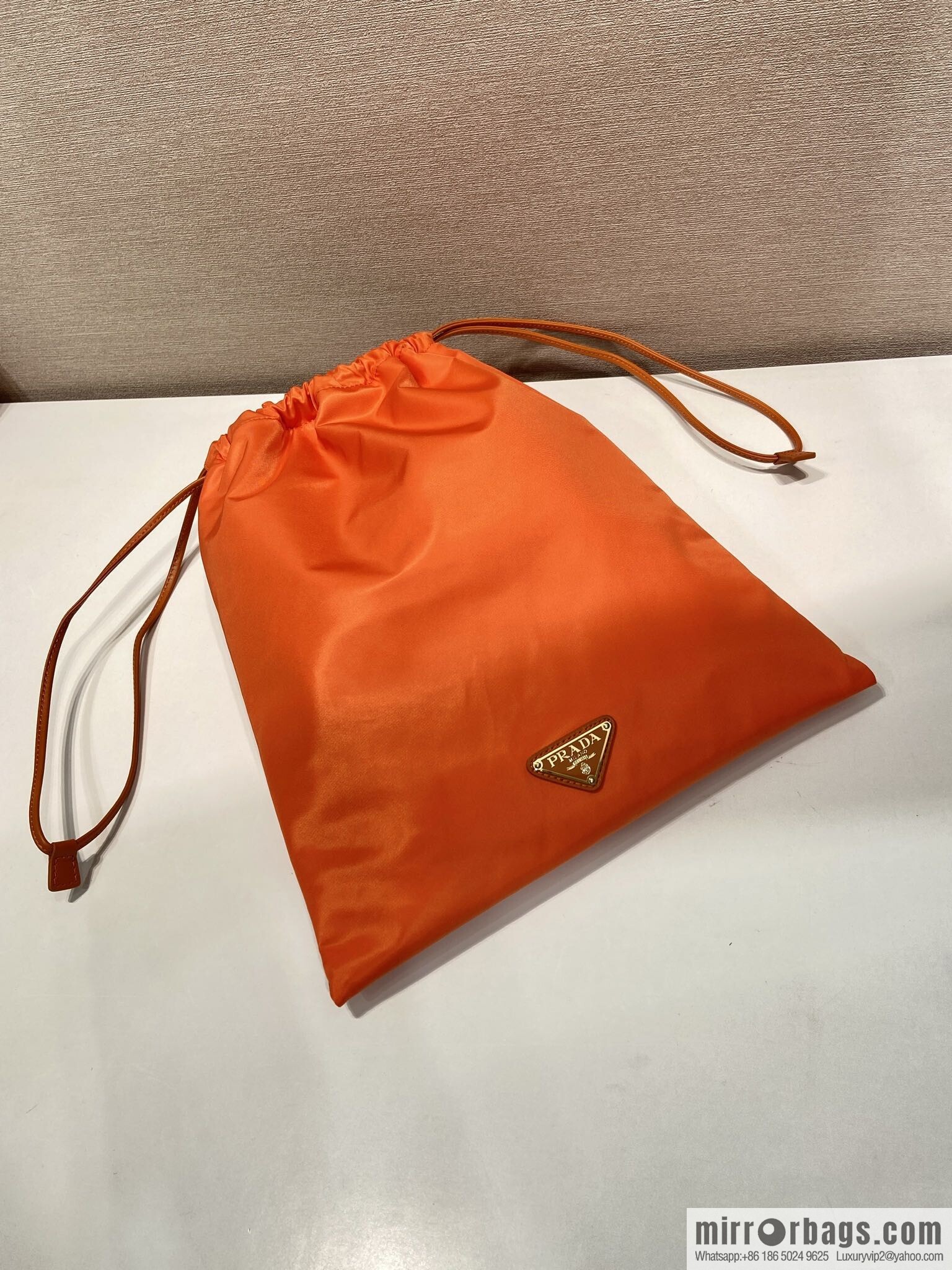 PRADA 🎉 new handbag 🎉 1NK001 drawstring pouch 🎉 orange