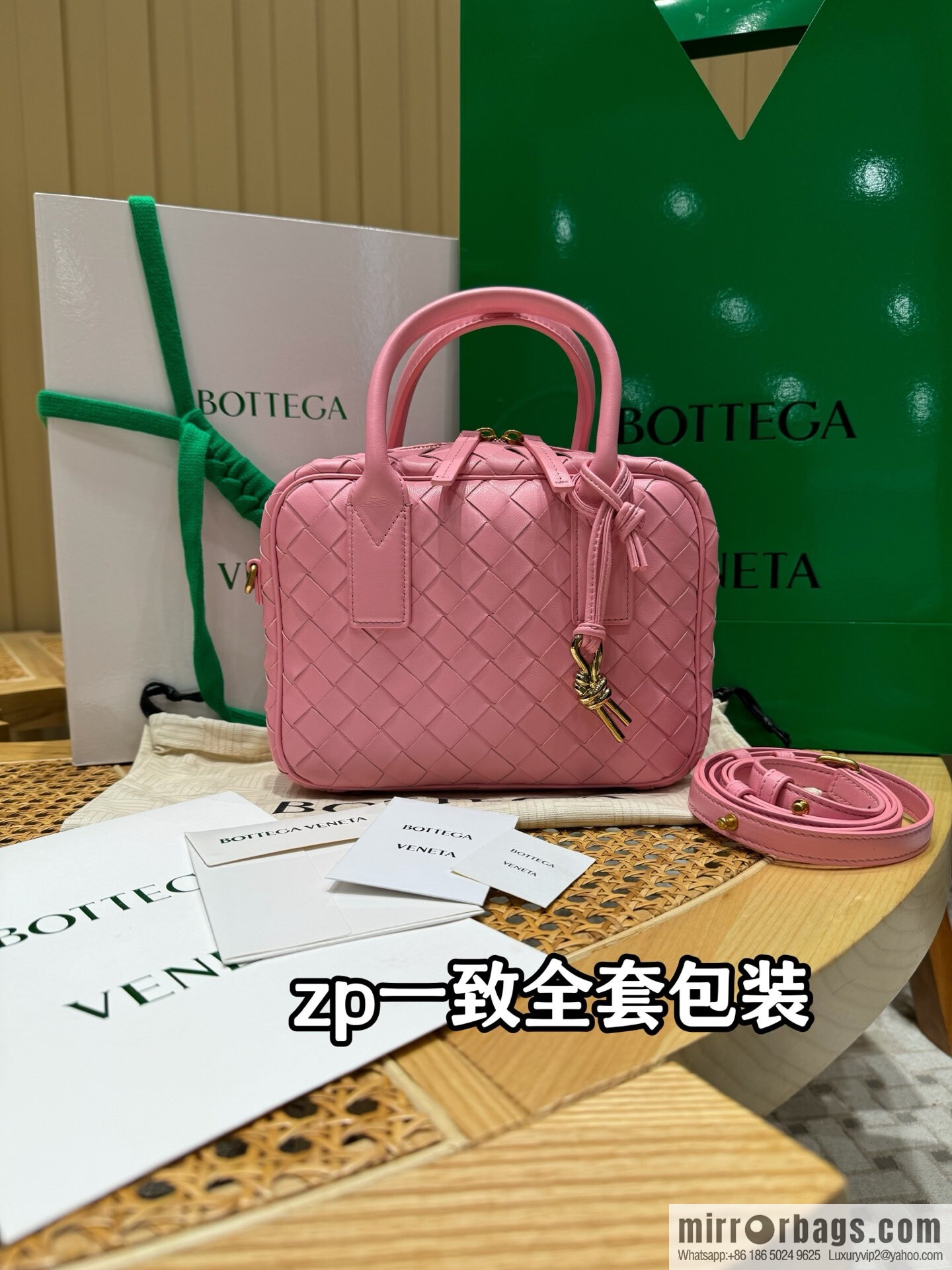 BV Small Getaway Tote 776736 Barbie Powder