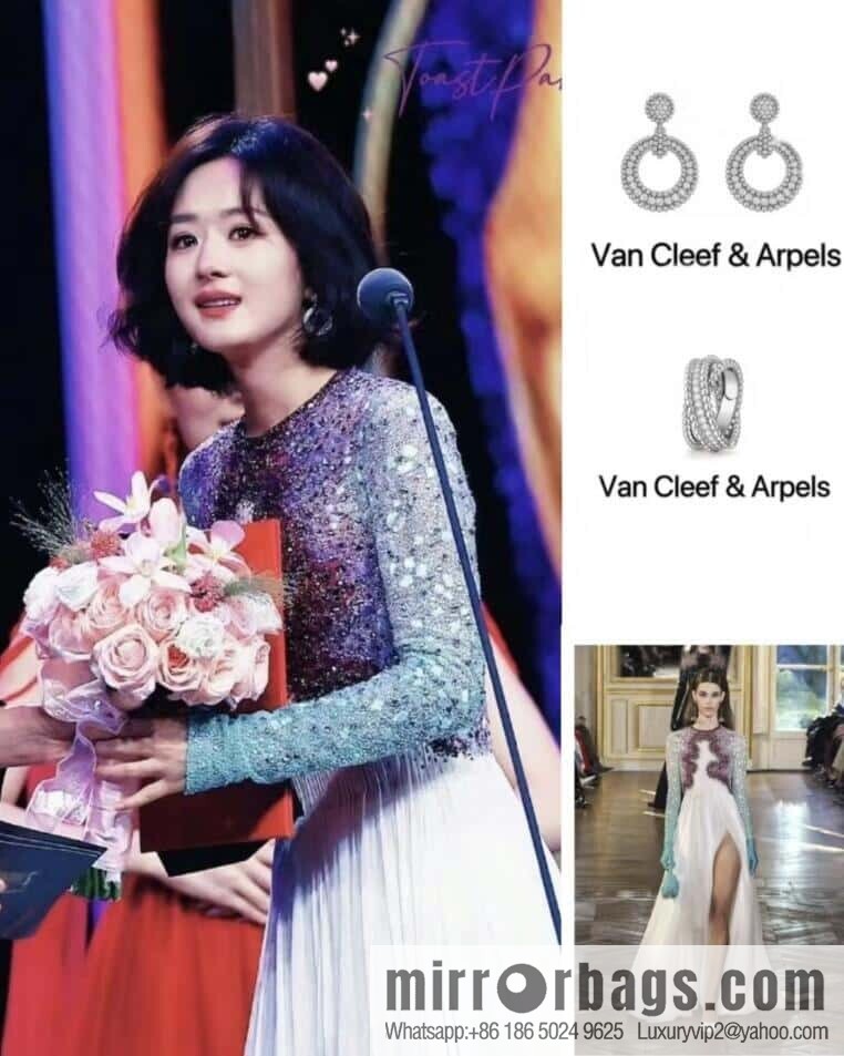 ☀️Van Cleef & Arpels Perlee diamonds earrings