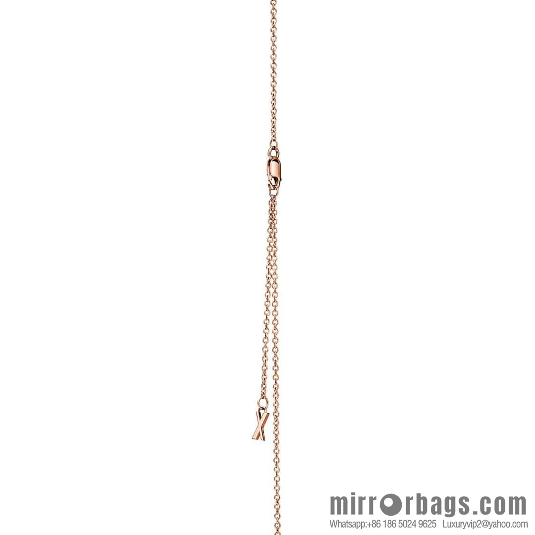 ❗️New ❗️ New ☑️ TIFFANY & Co. Tiffany X Buckle Double Ring Ring Necklace