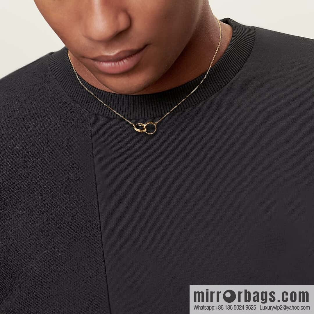 ❗️New ❗️ New ☑️ TIFFANY & Co. Tiffany X Buckle Double Ring Ring Necklace