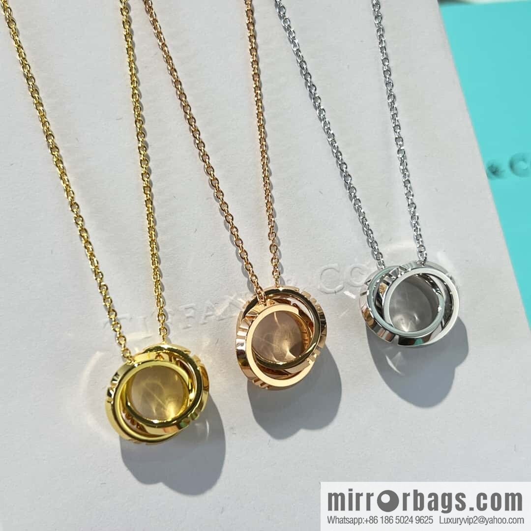 ❗️New ❗️ New ☑️ TIFFANY & Co. Tiffany X Buckle Double Ring Ring Necklace