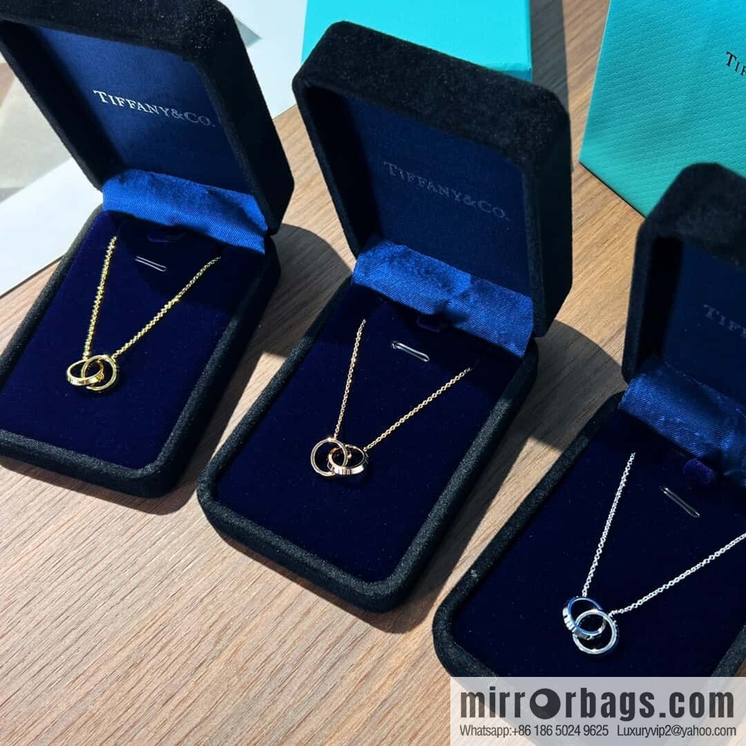 ❗️New ❗️ New ☑️ TIFFANY & Co. Tiffany X Buckle Double Ring Ring Necklace