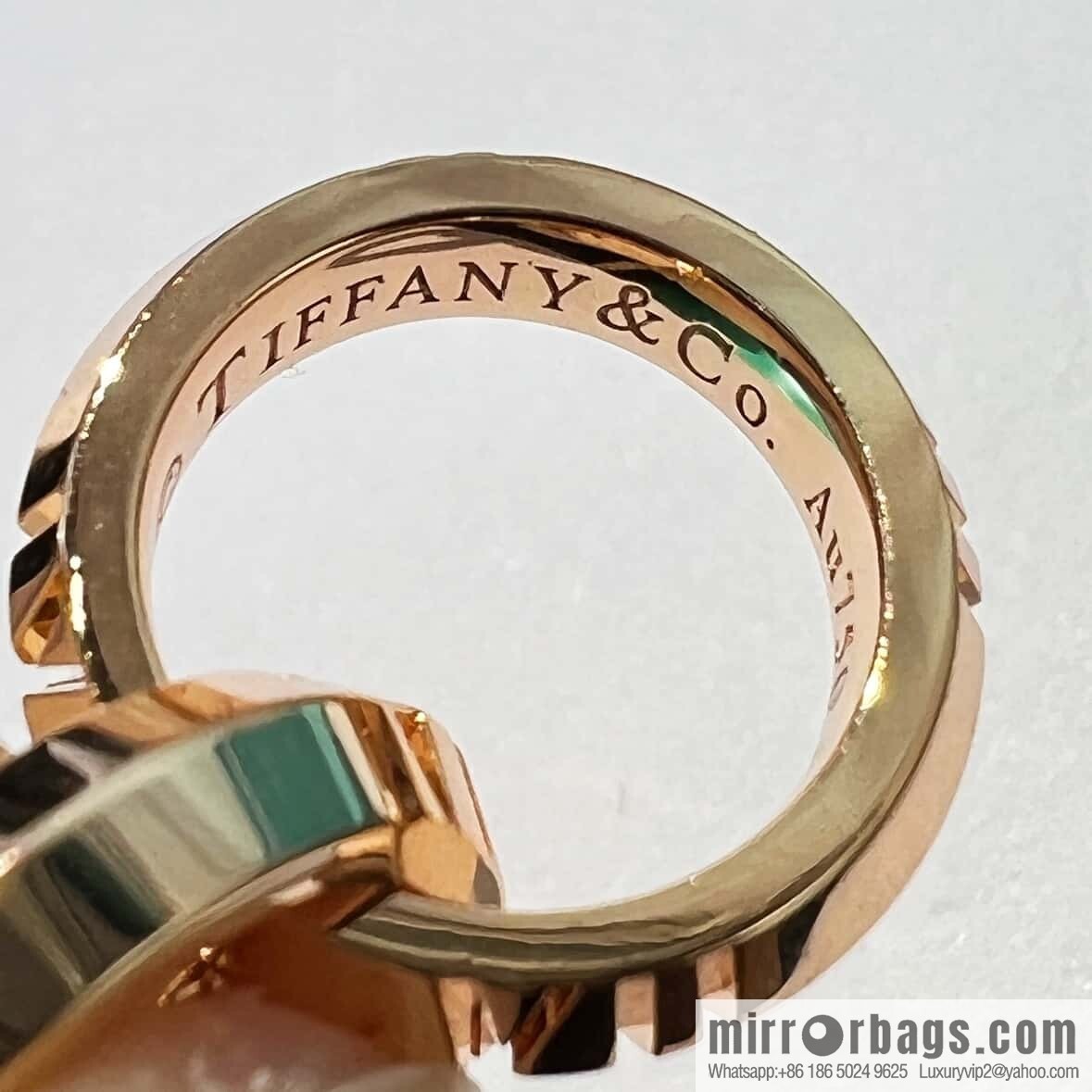 ❗️New ❗️ New ☑️ TIFFANY & Co. Tiffany X Buckle Double Ring Ring Necklace