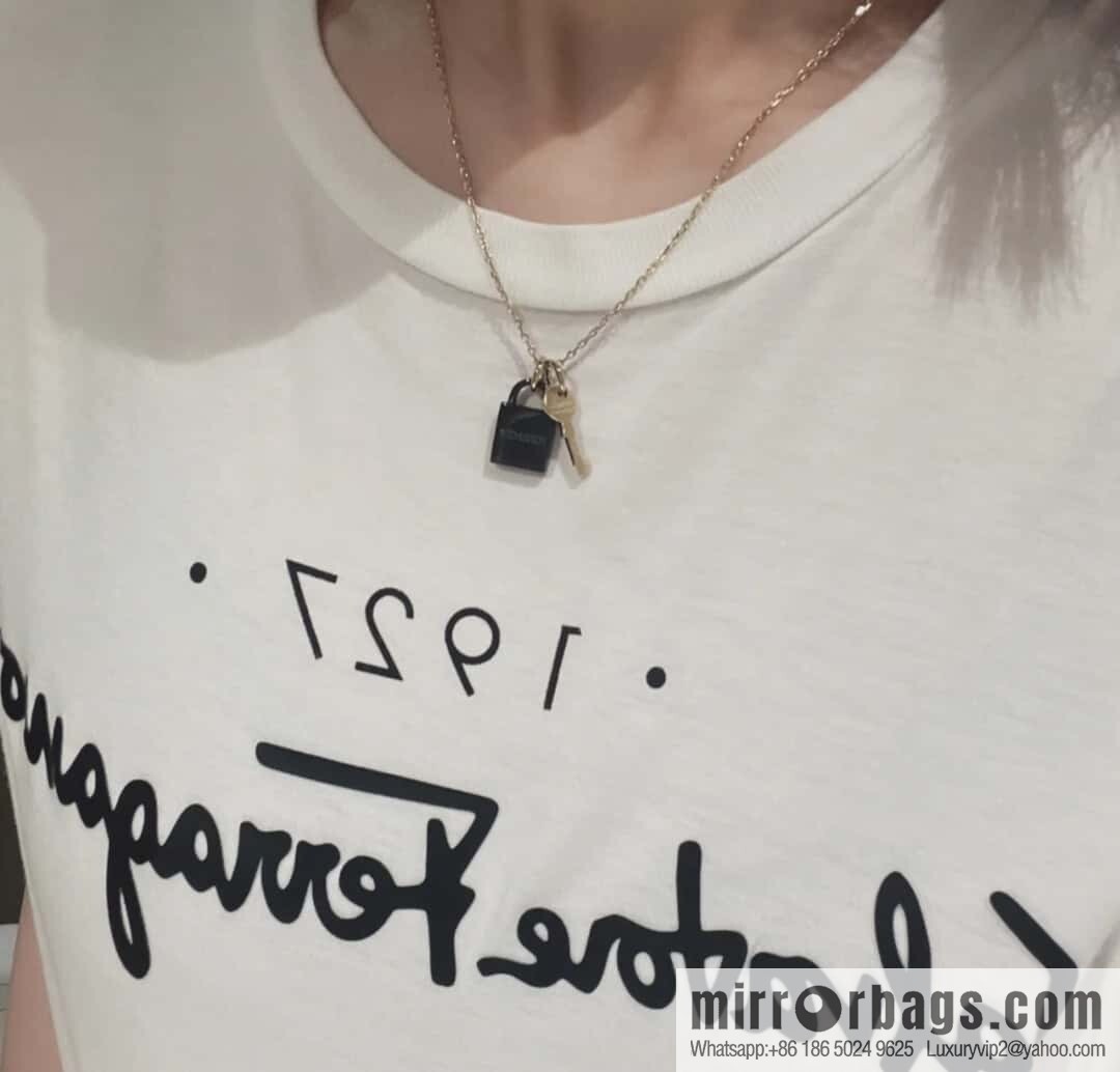 ❗️New ❗️ ☀️ Hermès HERMES Buffalo Horn Amulette Padlock Key Necklace ☀️