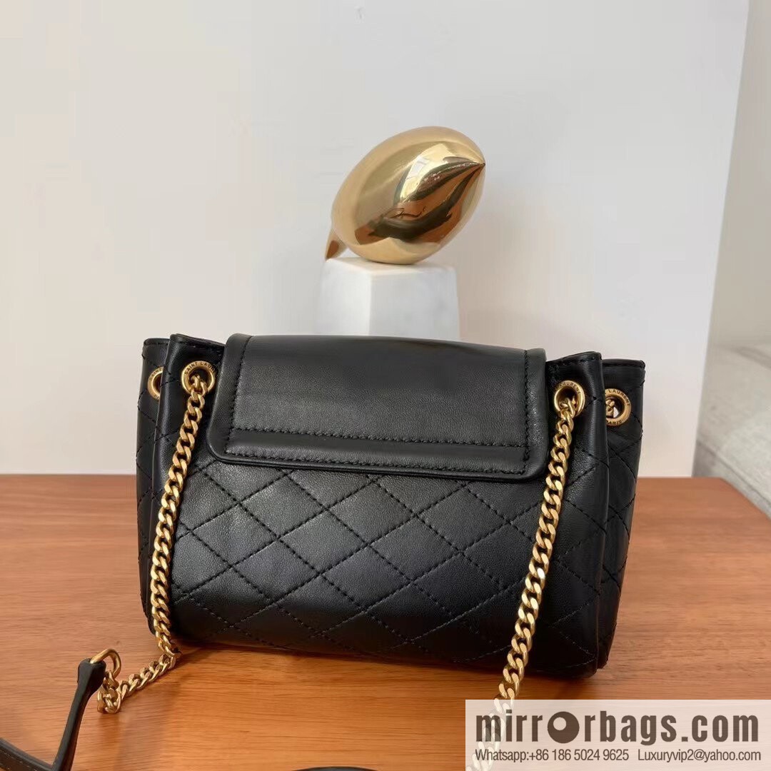 YSL 𝙈𝙊𝙉𝙊𝙂𝙍𝘼𝙈 𝙉𝙊𝙇𝙄𝙏𝘼 sheep leather mini handbag 672738 black