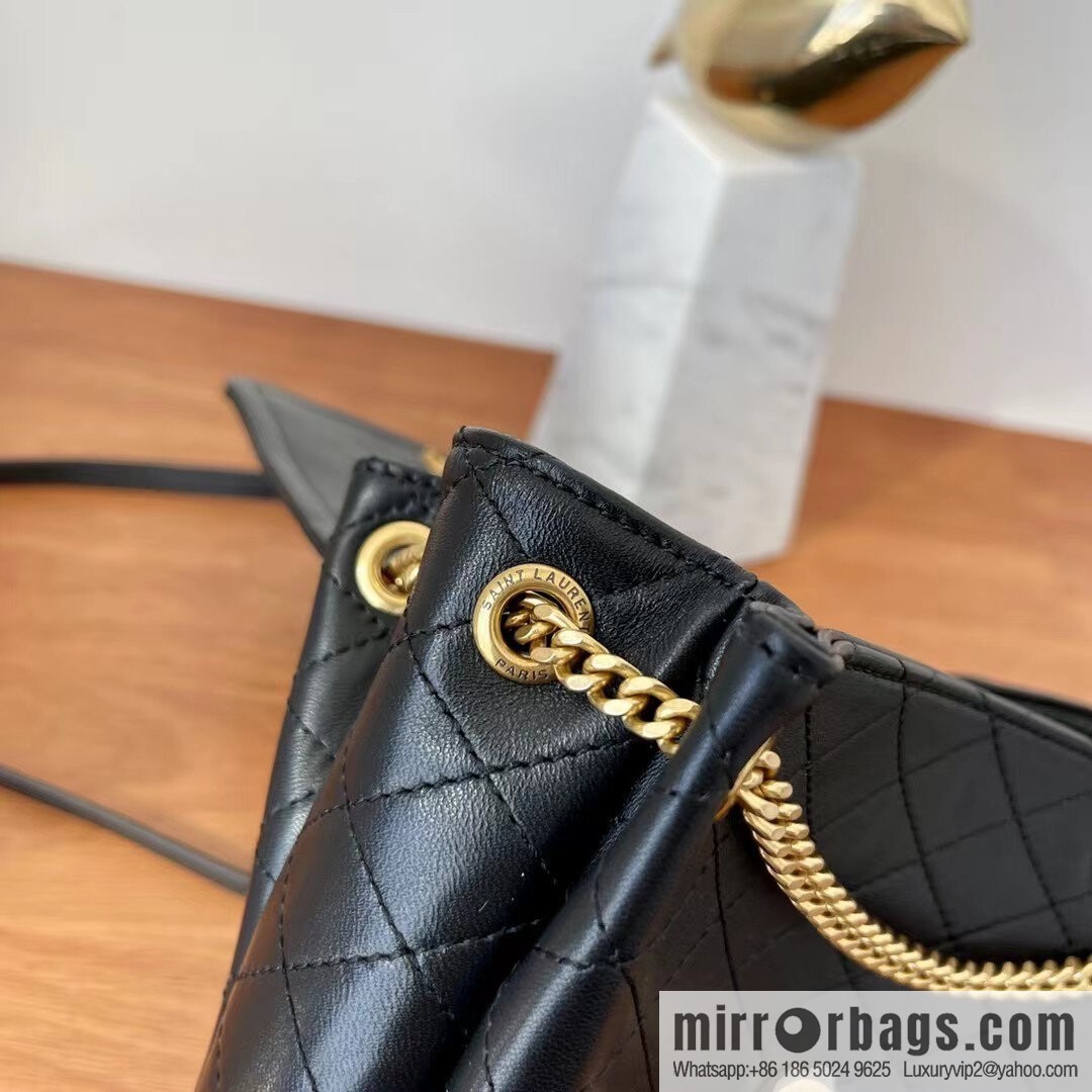 YSL 𝙈𝙊𝙉𝙊𝙂𝙍𝘼𝙈 𝙉𝙊𝙇𝙄𝙏𝘼 sheep leather mini handbag 672738 black