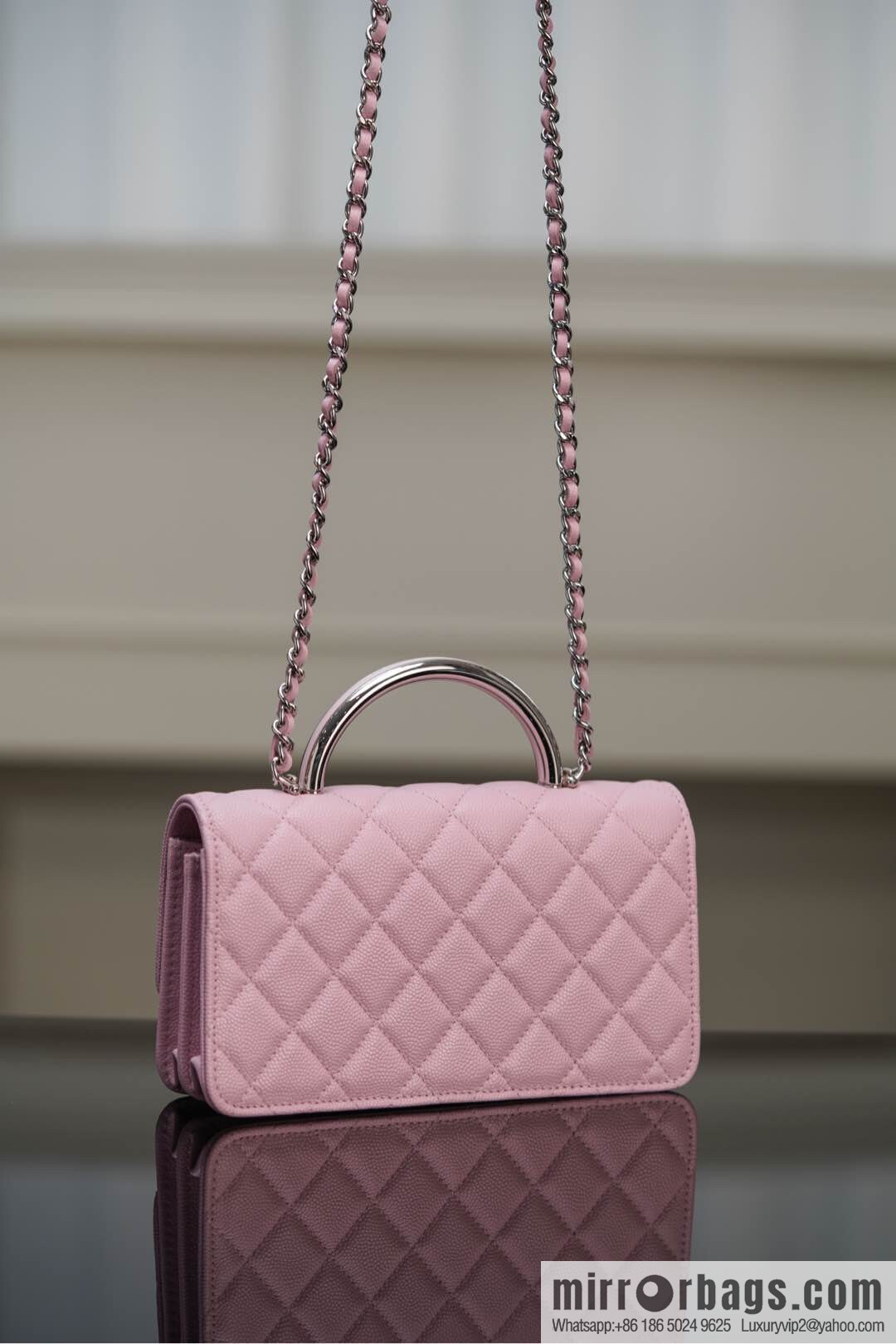 𝐂𝐡𝐚𝐧𝐞𝐥 𝟐𝟓𝐏 hidden model, handle organ bag, light powder 💗 AP3705