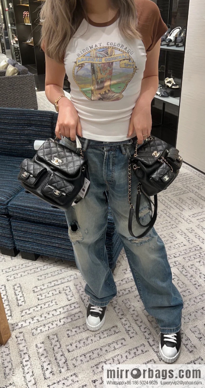 𝗖𝗛𝗔𝗡𝗘𝗟 23P new Duma shoulder, cowhide Mini AS3787