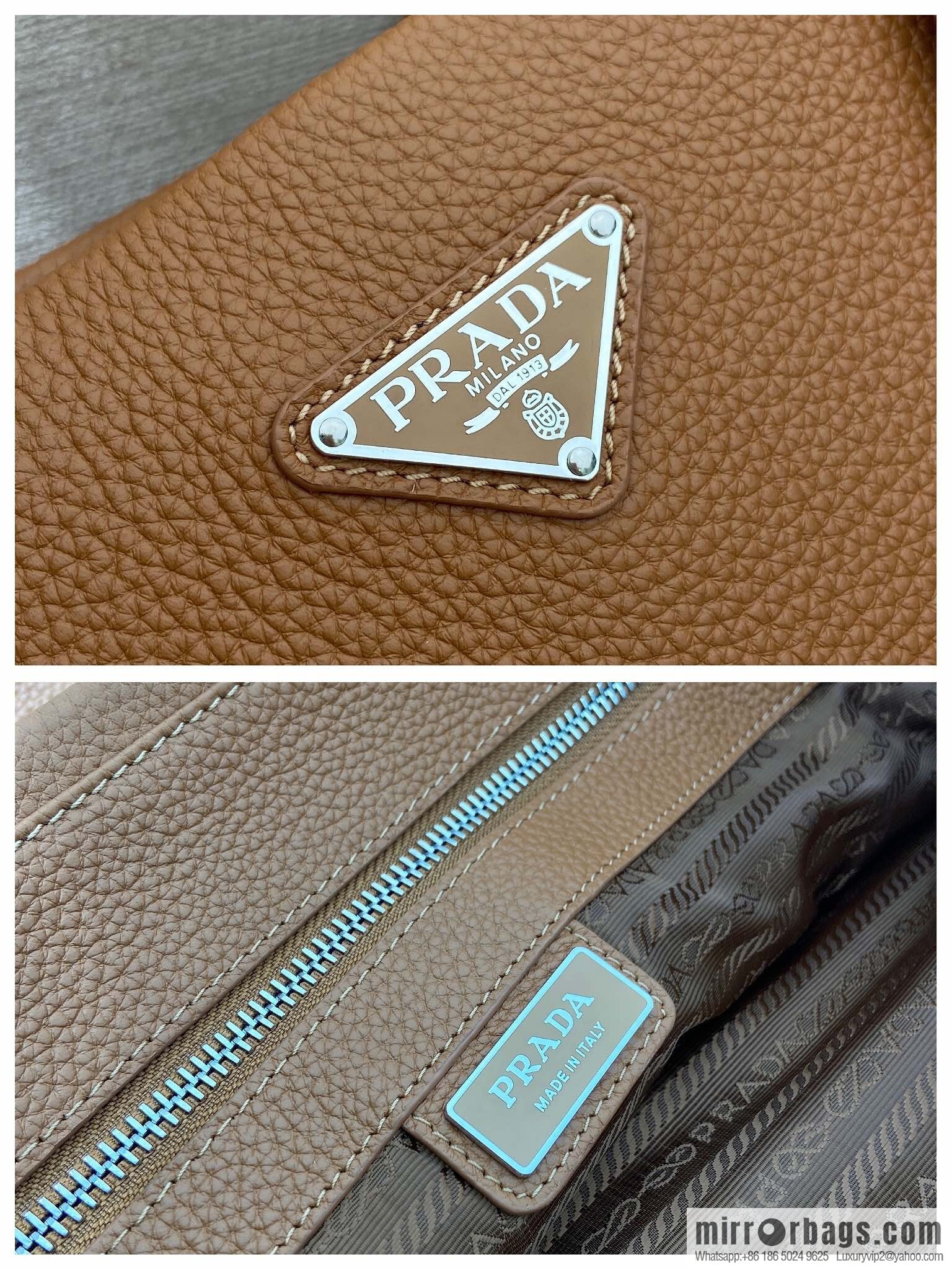 PRADA ๐ new tote bag ๐ 2VG130 men's ๐๐ caramel color