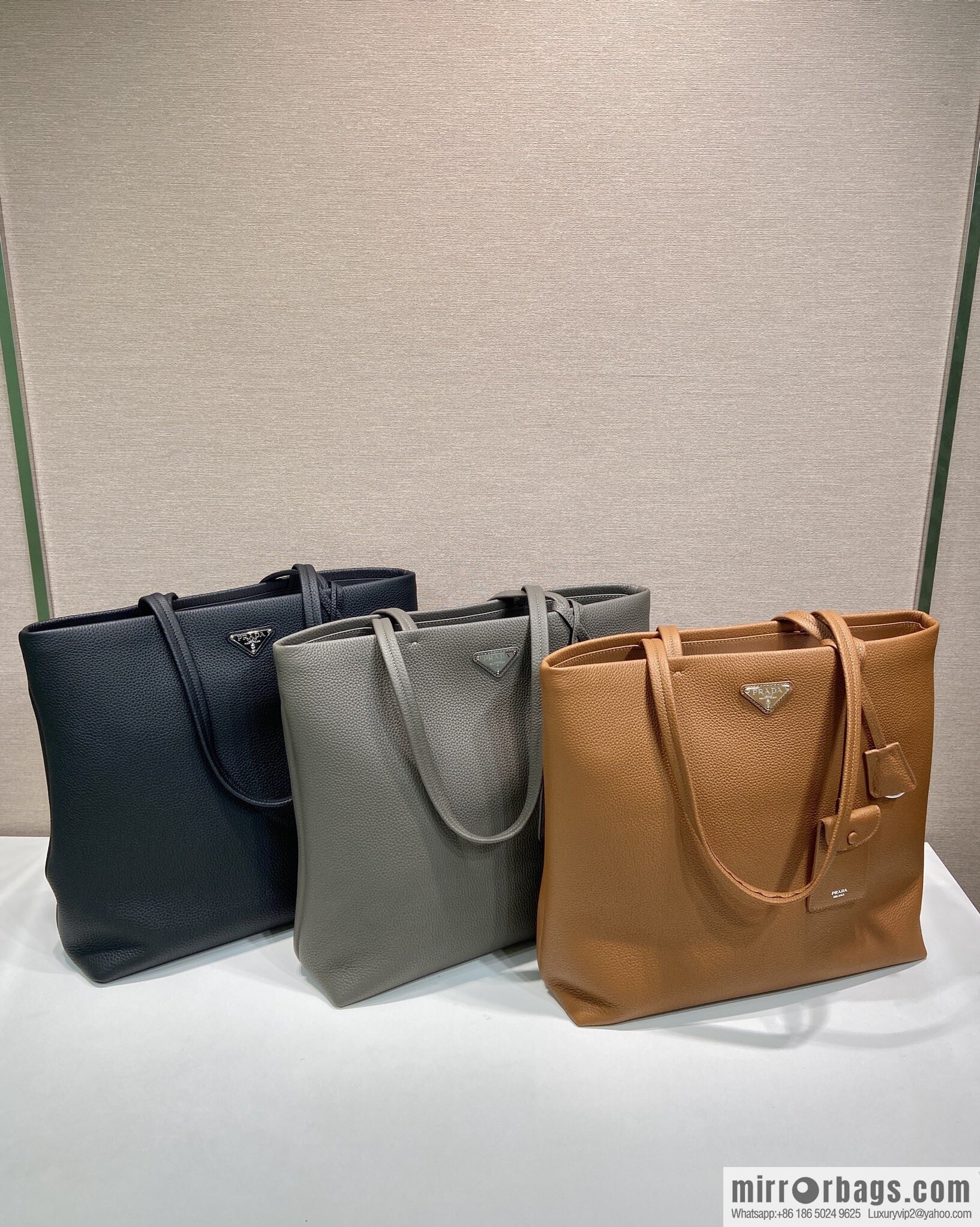 PRADA ๐ new tote bag ๐ 2VG130 men's ๐๐ caramel color