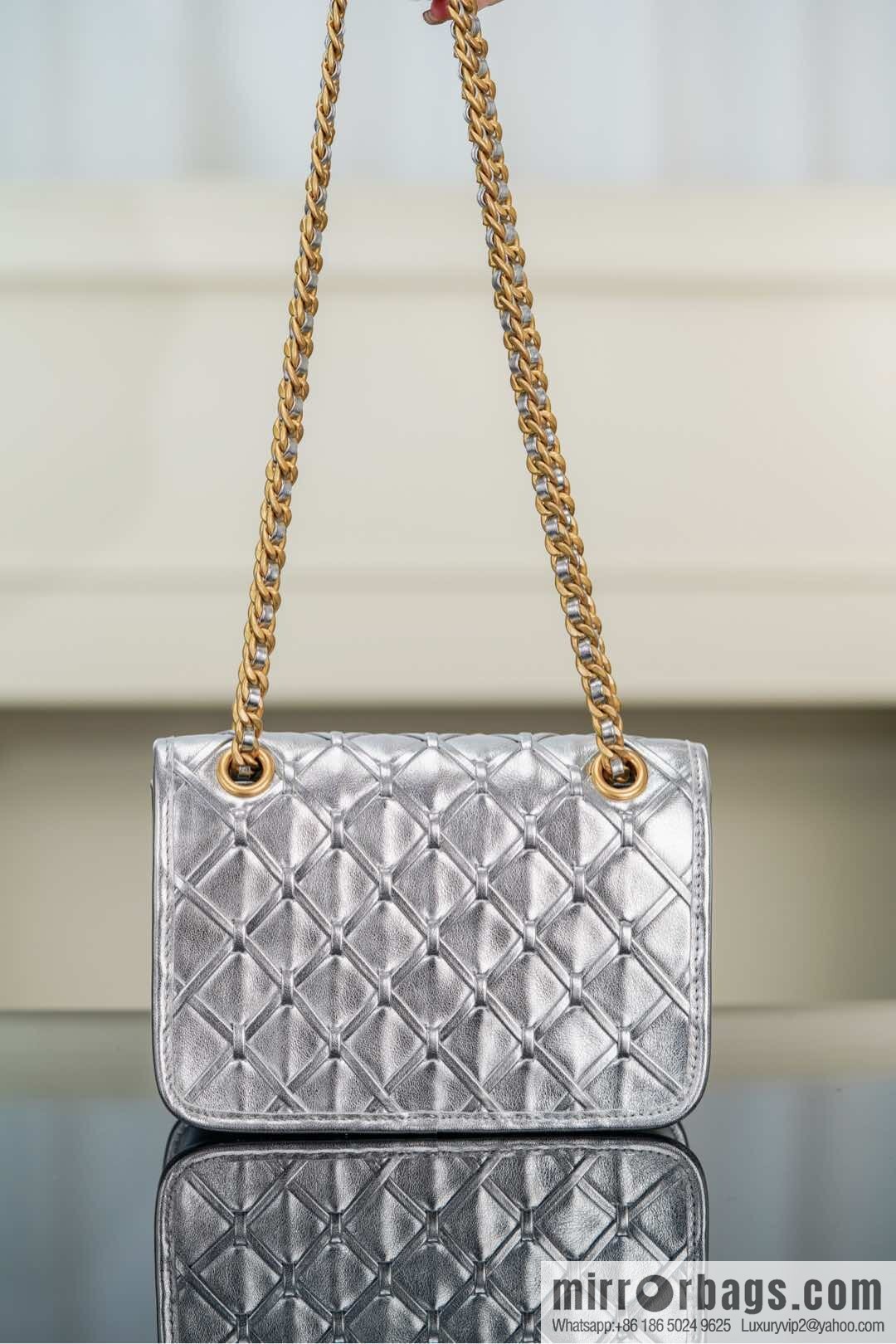𝐂𝐡𝐚𝐧𝐞𝐥 𝟐𝟓𝐜 show new braided chain bag AS4797 silver